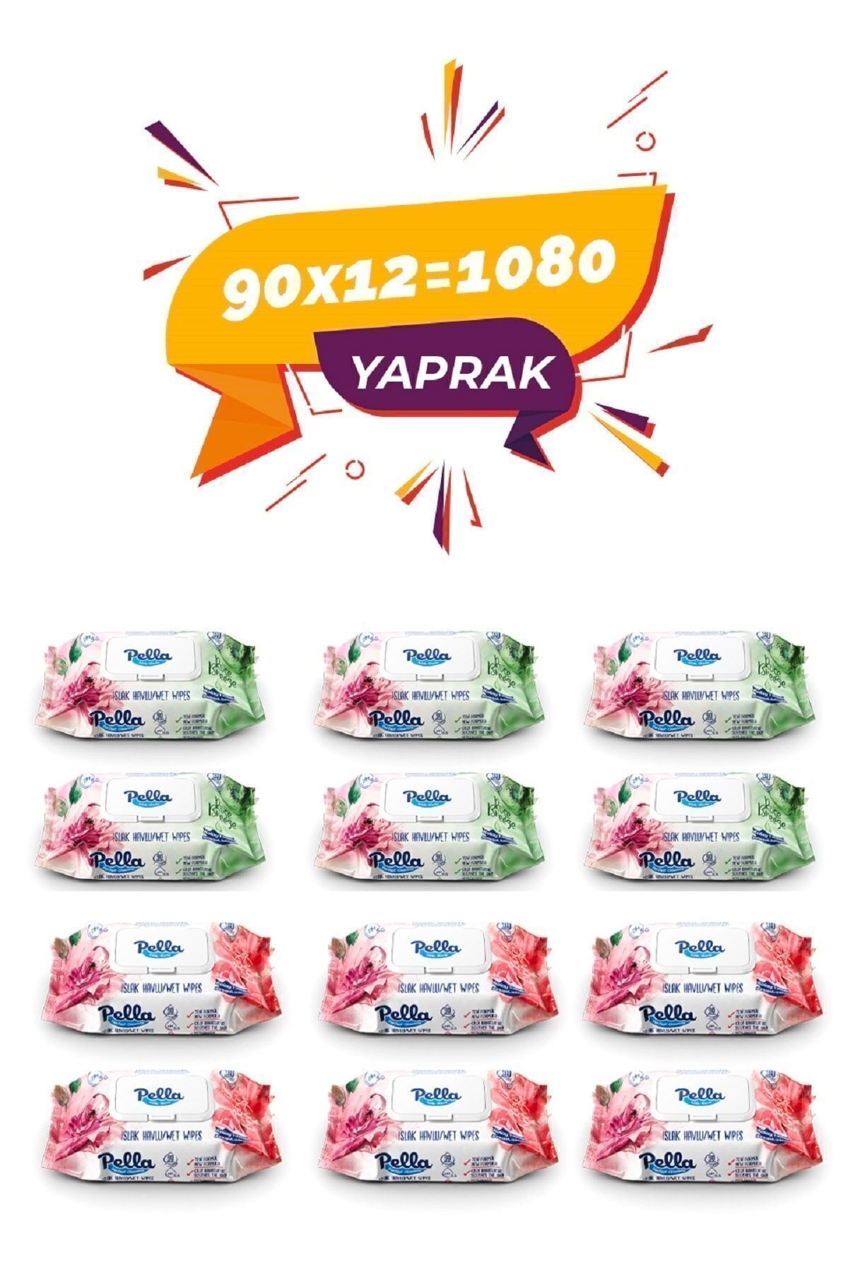 Pella Gül Islak Havlu 90lı - 12 X 90lı - 1080 Adet fotoğrafı 4 (önizleme)