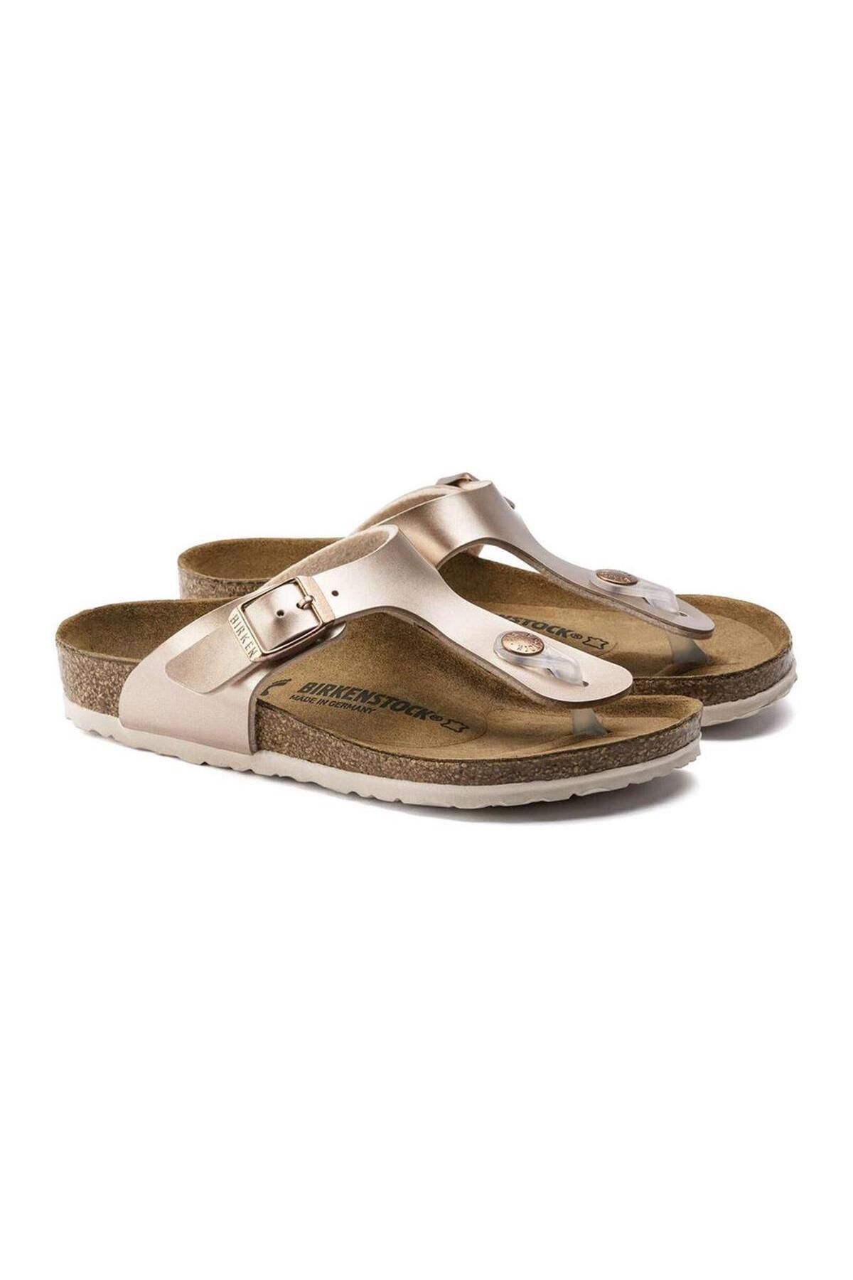 دمپایی بیرکن استاک دخترانه اوا فلزی  راسته      لباس خانگی | Birkenstock 1012526 DE - تصویر 3