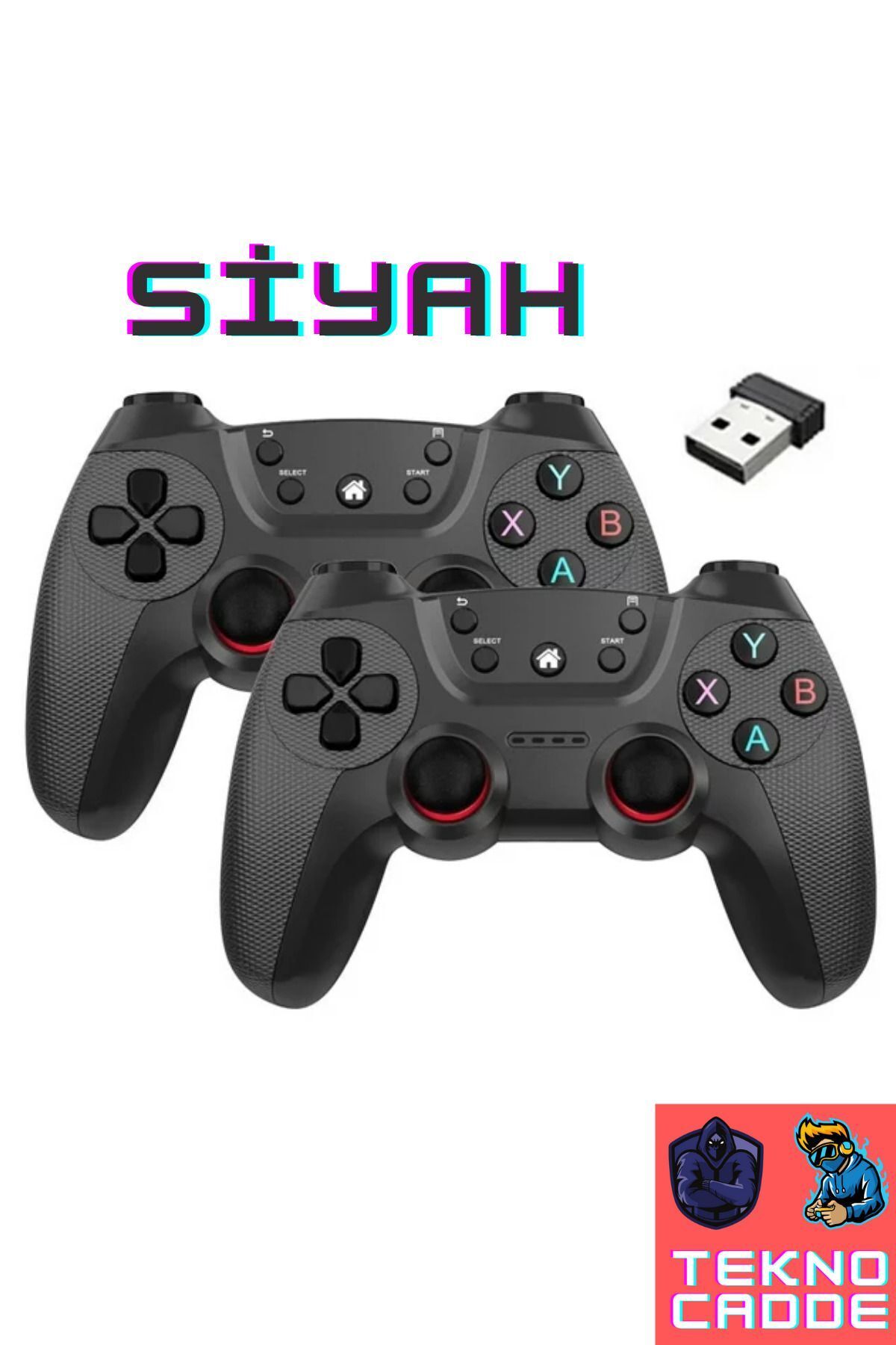 2.4G Kablosuz PC-LAPTOP-Android TV-TVBOX-TABLET TELEFON Uyumlu 2 Adet Joystick Kol