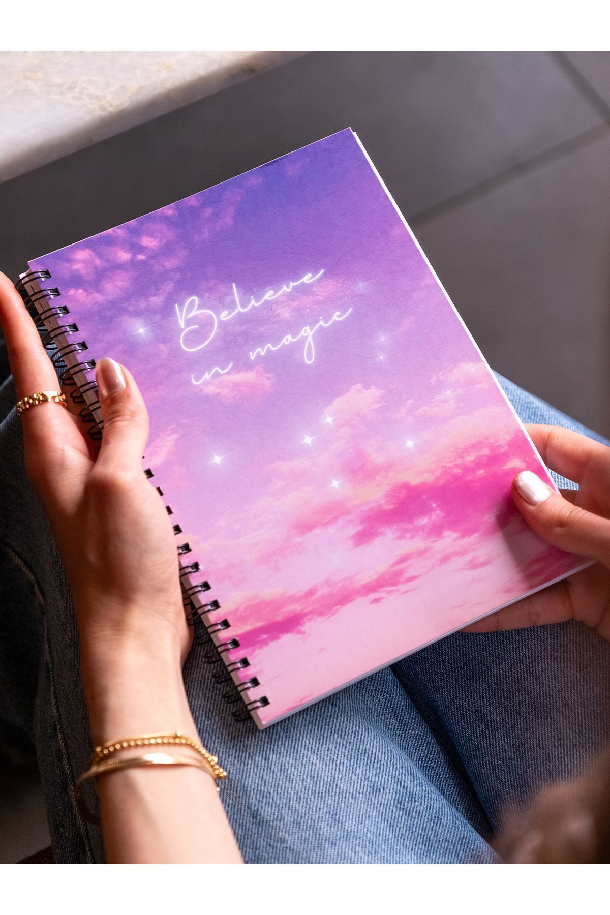 Fobinote-Spiral School Notebook 80 sheets Set of 4 (magicset) - A5 Size Lined 3