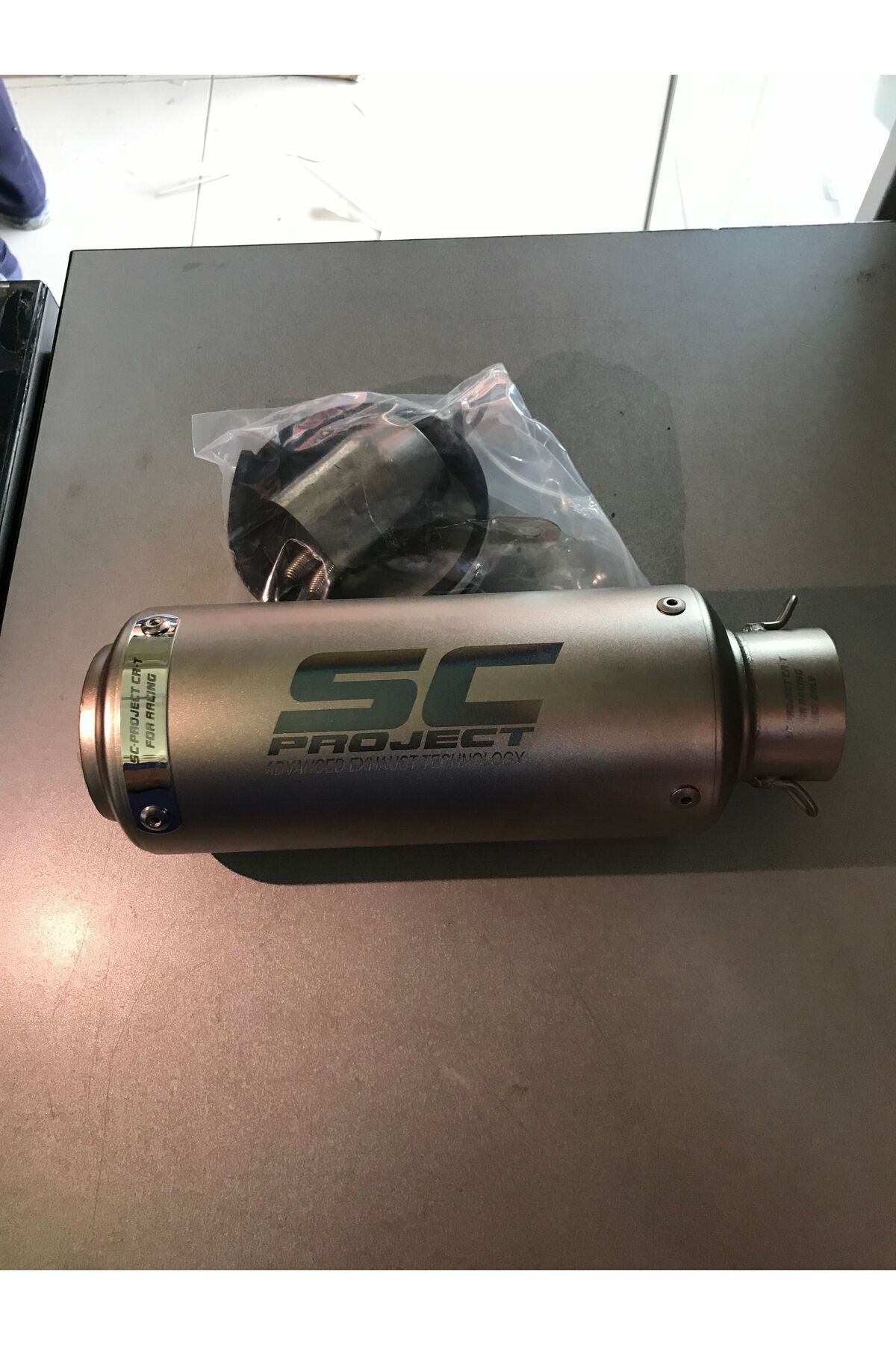 ercn Sc egzoz mat gri  renk 100cc üstü motorlara uyumlu