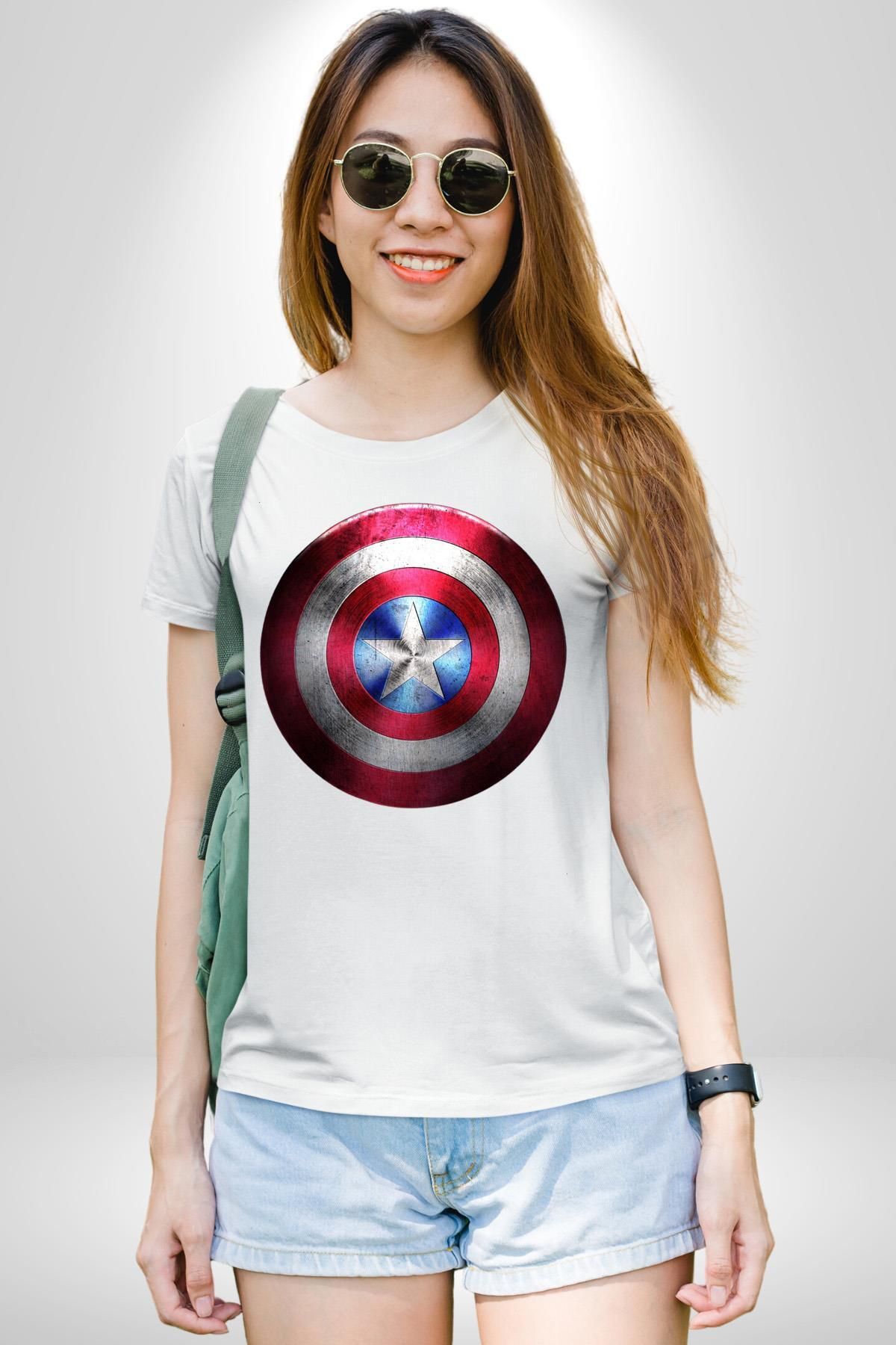 Captain america t shirt white sales