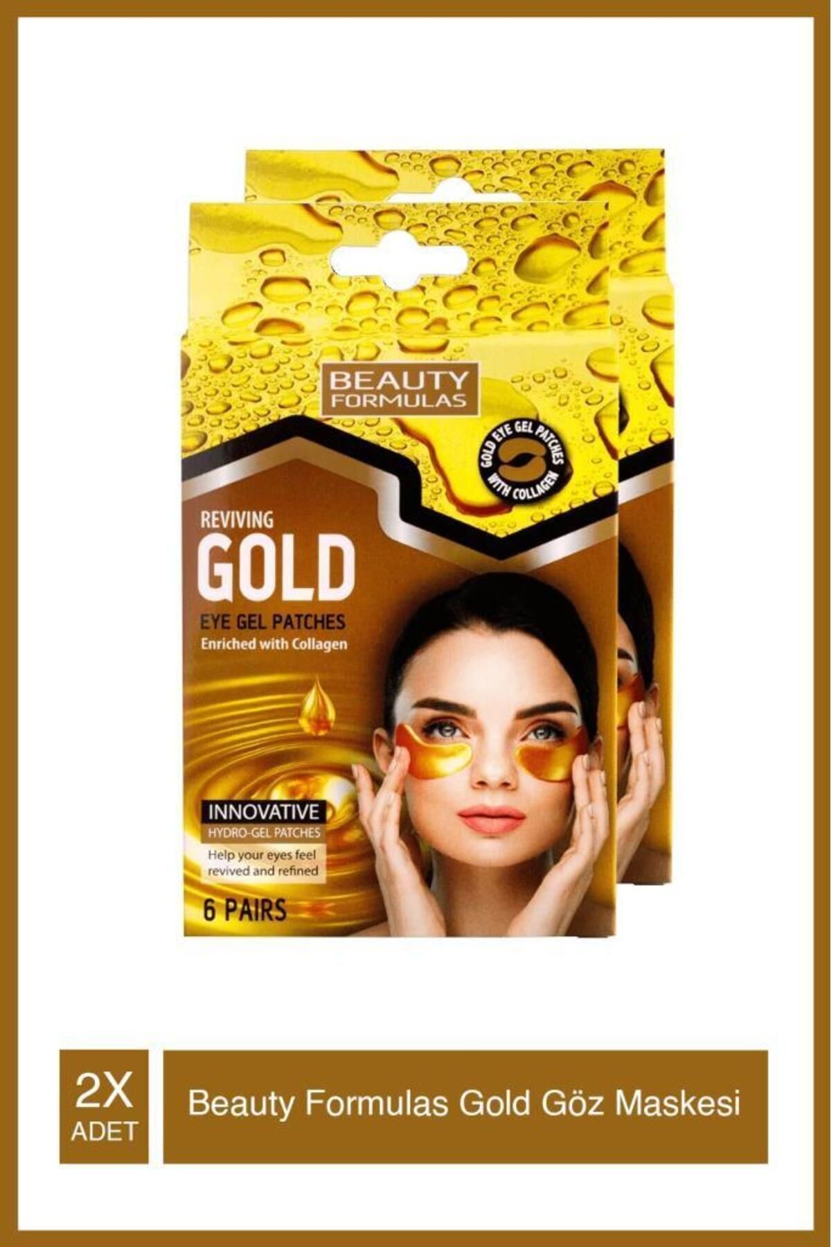 ماسک صورت چشم طلایی با عصاره لاوندر و هیدرولیز کلاژن ۶ تایی X2 عدد BEAUTY FORMULAS