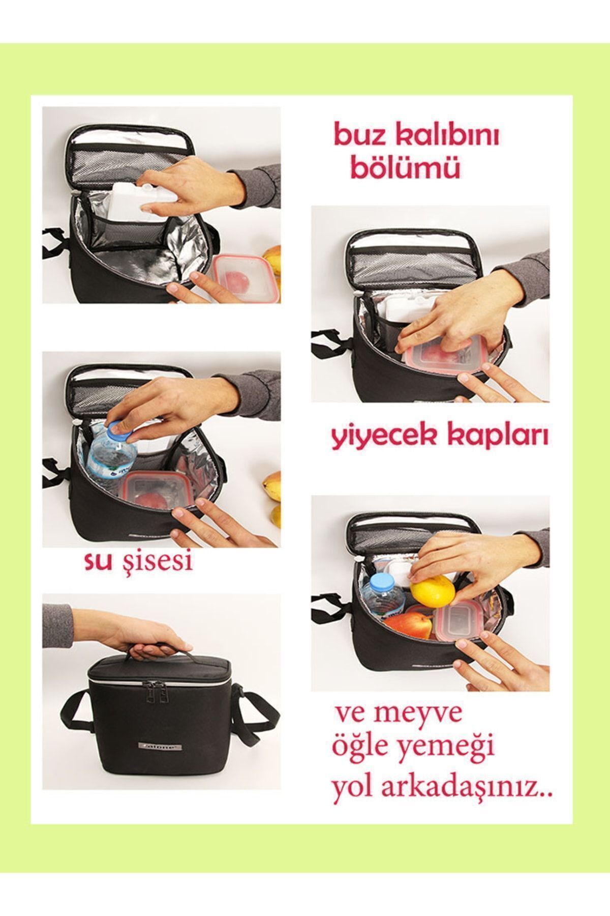 Alone Siyah Termal Beslenme Ve Biberon Çantası Siyah | Sıcak/soğuk Koruma 9311 fotoğrafı 5 (önizleme)