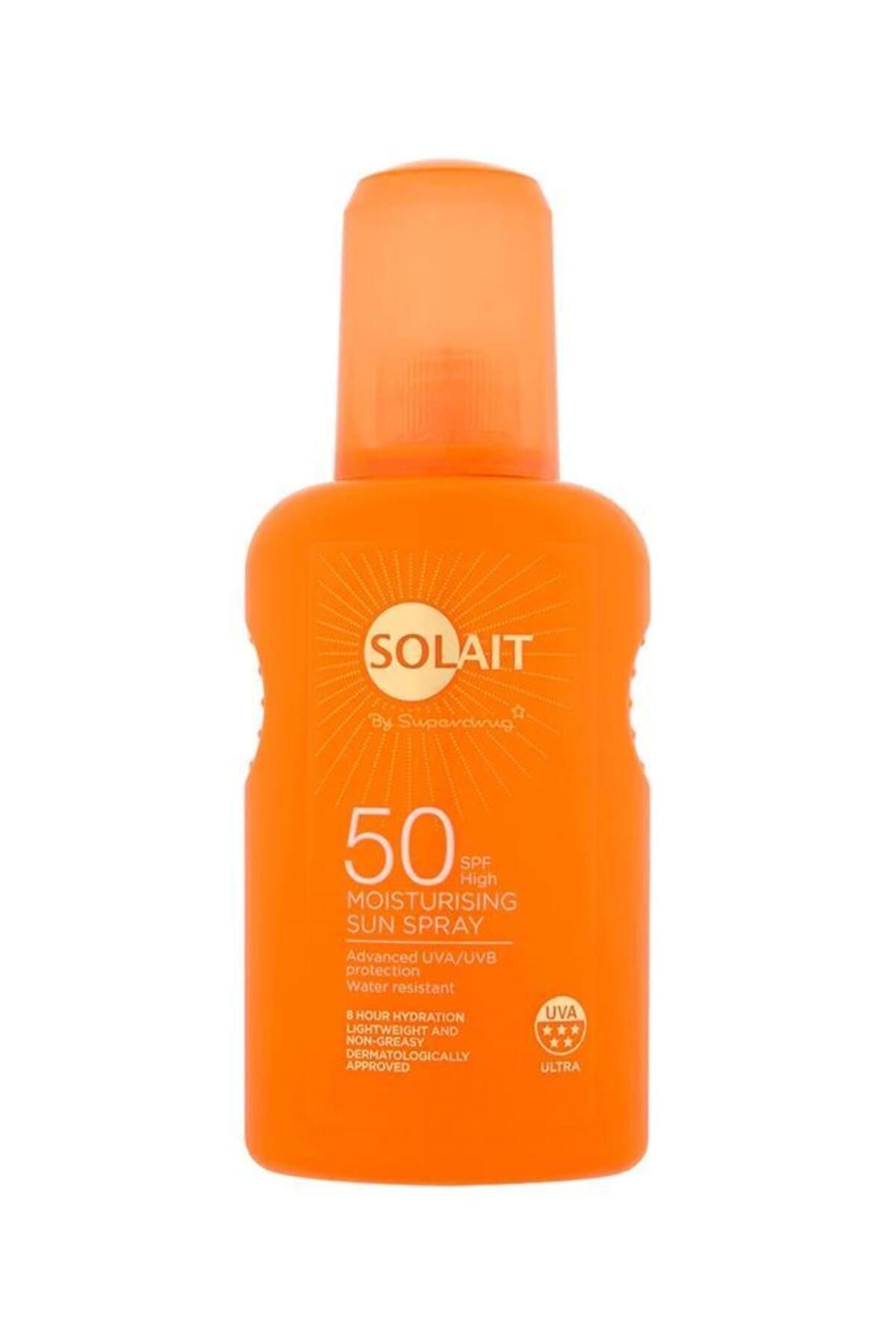 کرم ضد آفتاب صورت اسپری مرطوب کننده SPF 50 200 میل Solait