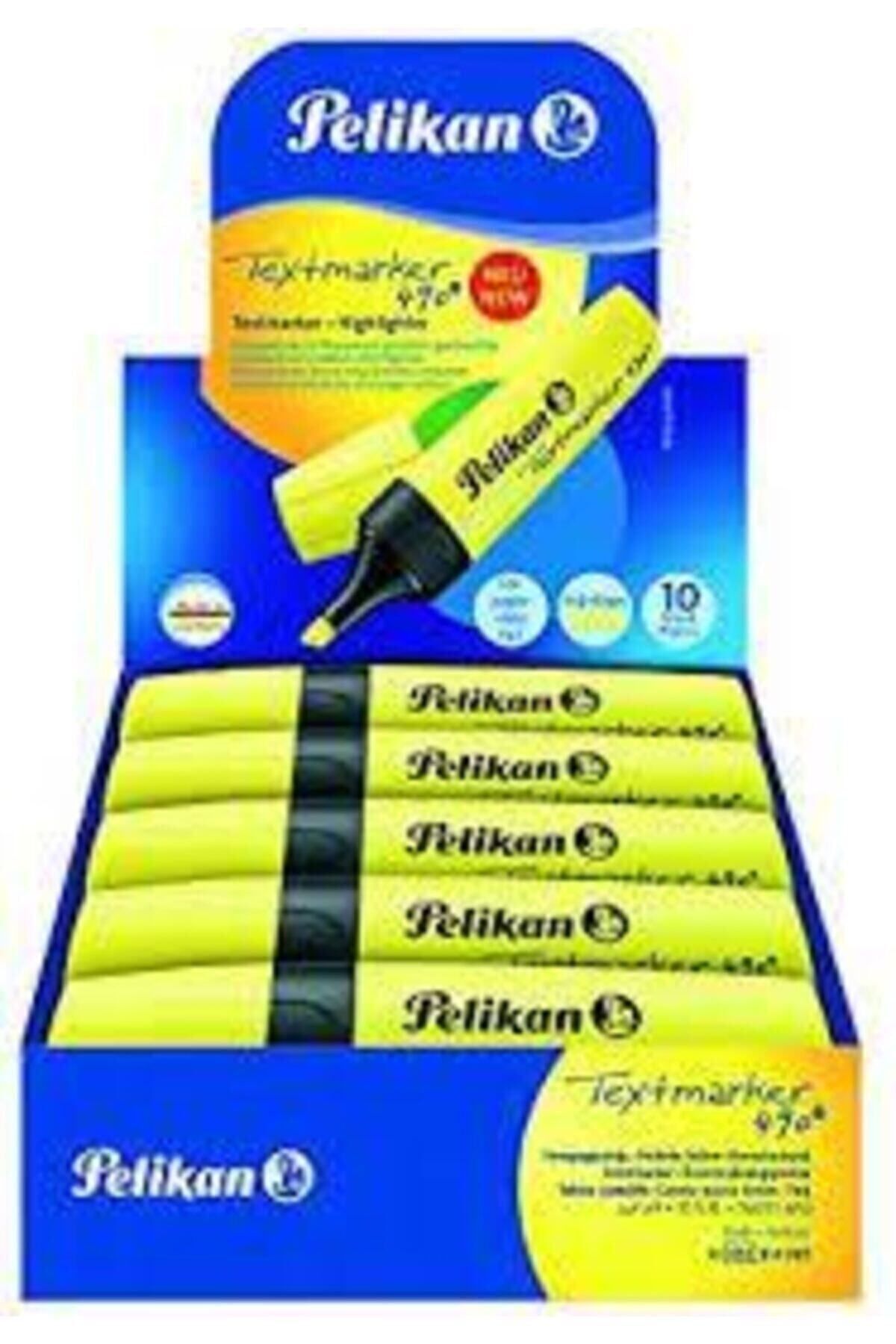 Pelikan Textmarker 490 Fosforlu Kalem Sarı 10 Lu