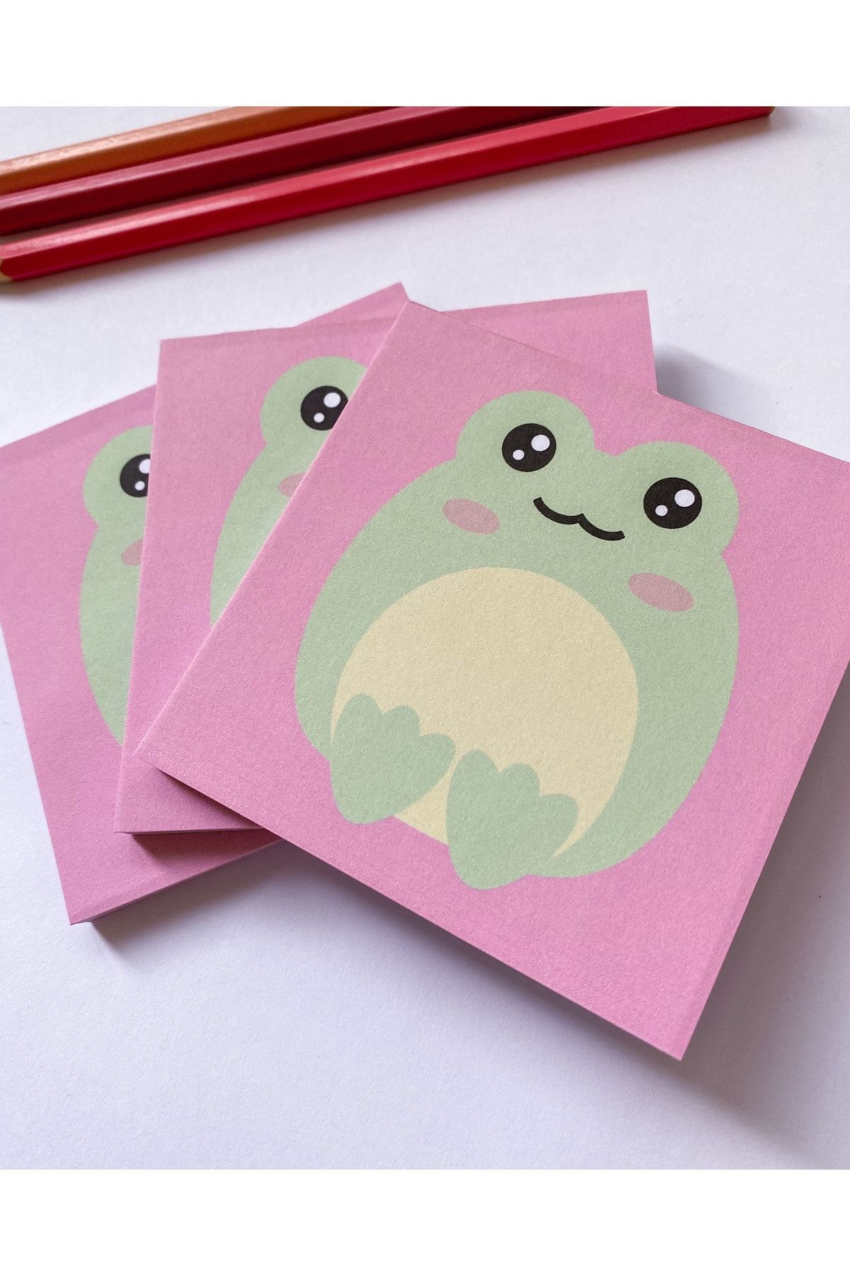 Pine Note-Cute Frog Patterned Kawaii Memopad Memo Pad Notebook Notepad Planner 7