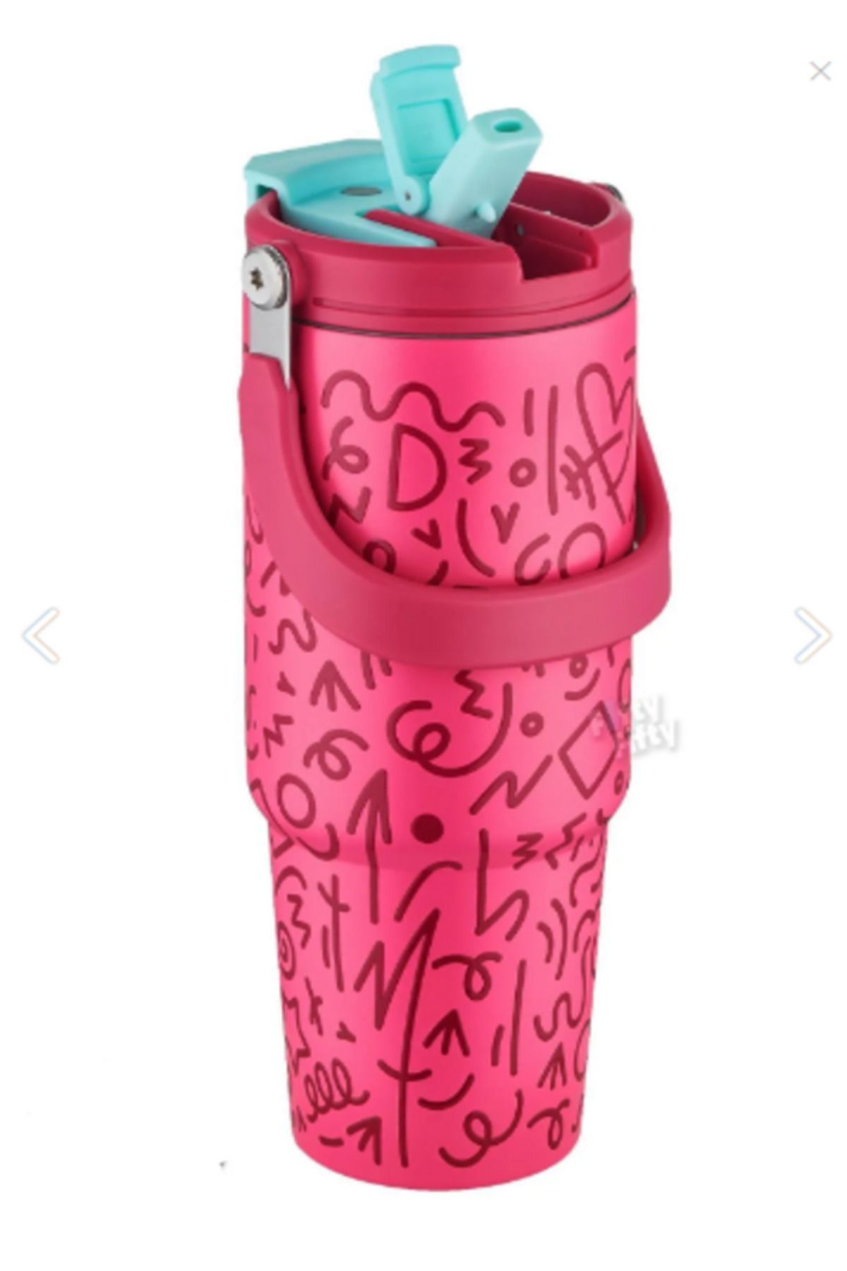 فلاسک صورتی 900 میل Pipetik Piper Free Double Cup Steel Thermos Vagonlife