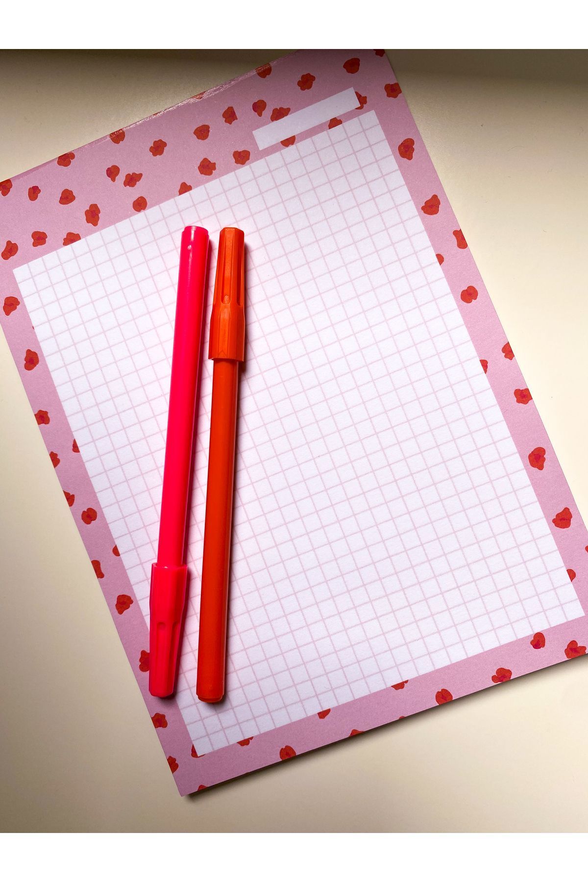 Pine Note-Checkered Pink Patterned Planner/To Do List/Notebook/Notepad/Memopad A5 4