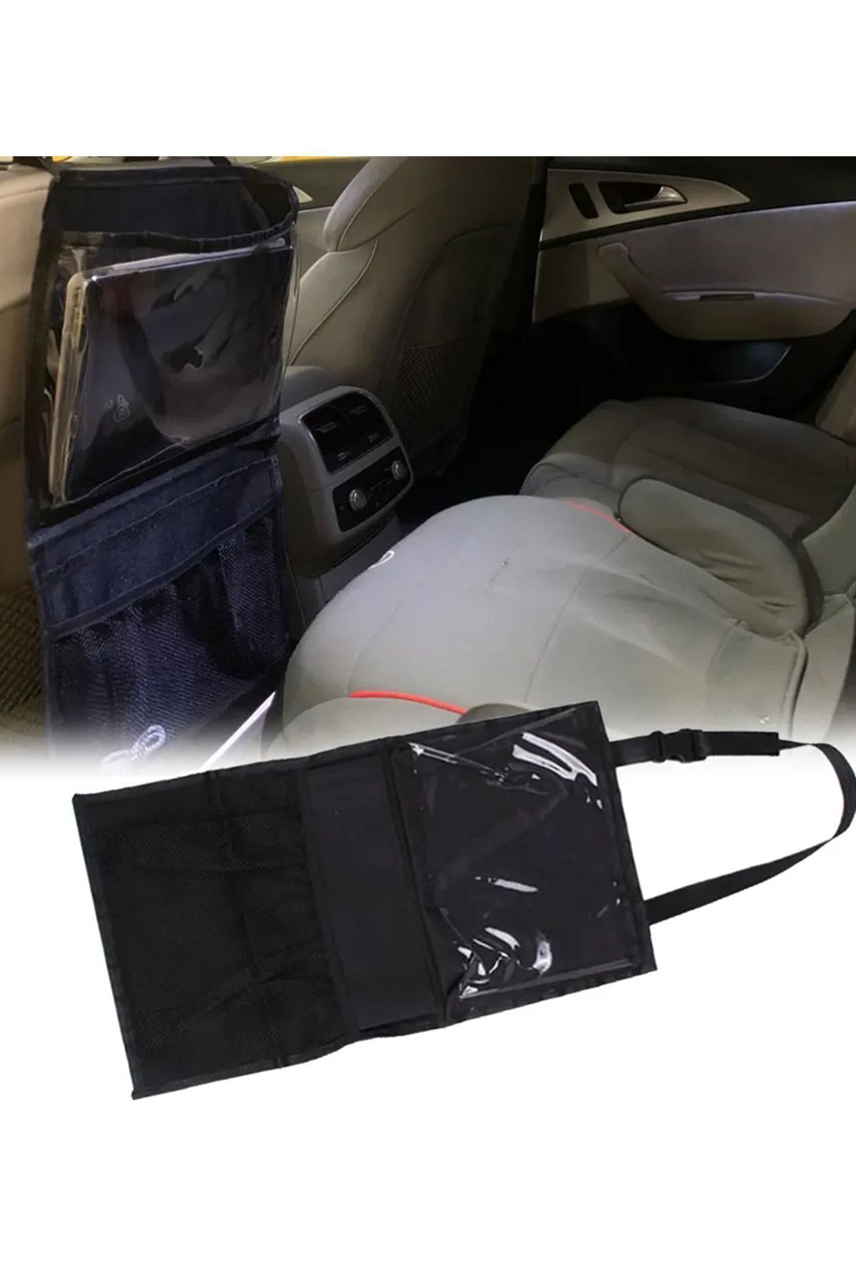 HASBY Araba Koltuk Arkası Tablet Telefon Tutucu Eşya Düzenleyici Araç Organizeri Koruyucu Kılıfı Organizer fotoğrafı 3 (önizleme)