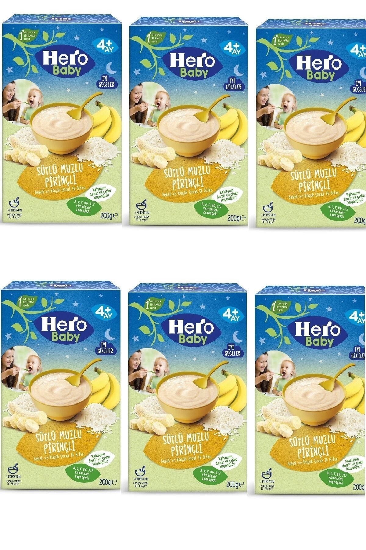 Hero Baby Gece Sütlü Muzlu Pirinçli 200 G X 6 Adet