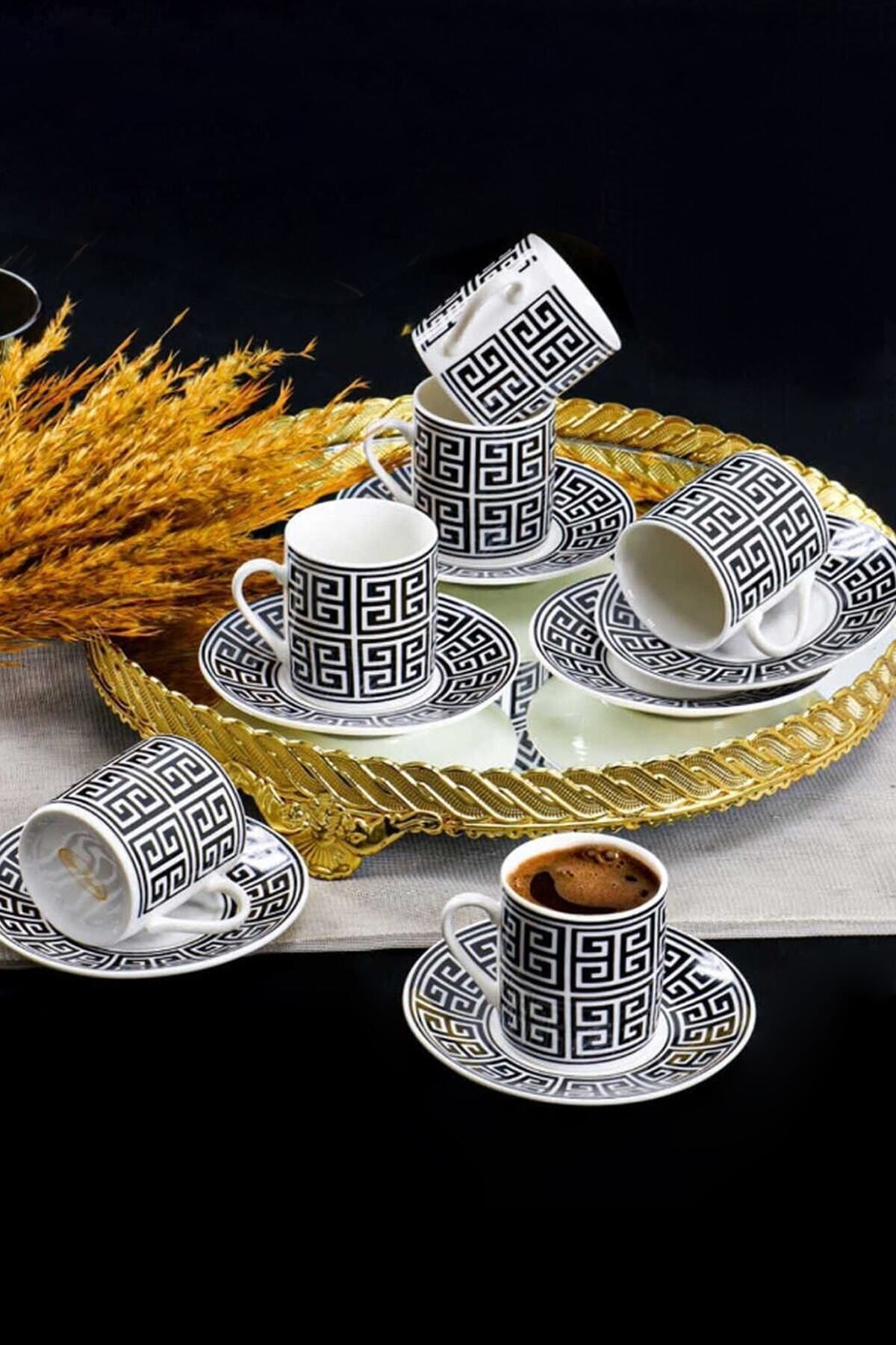 Porsima-Yx-01 6-Piece 12 Piece Turkish Coffee Cup Set 4