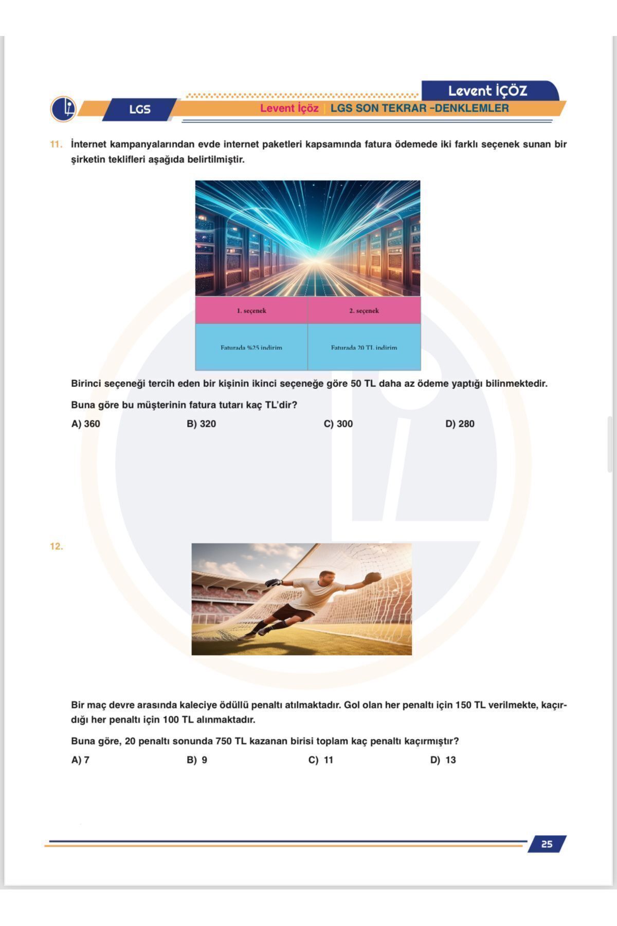 Lgs matematik son tekrar son temizlik soru bankası