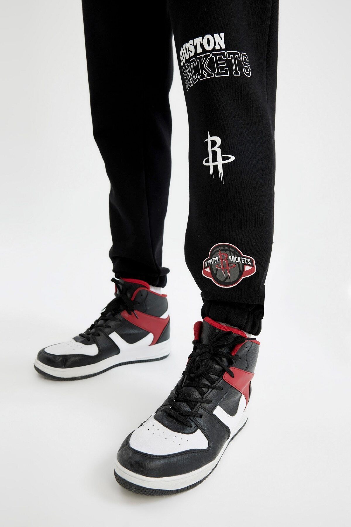 DeFacto-Nba Houston Rockets Standard Fit - Thick Jogger Sweatpants with Pockets and Straight Leg 6