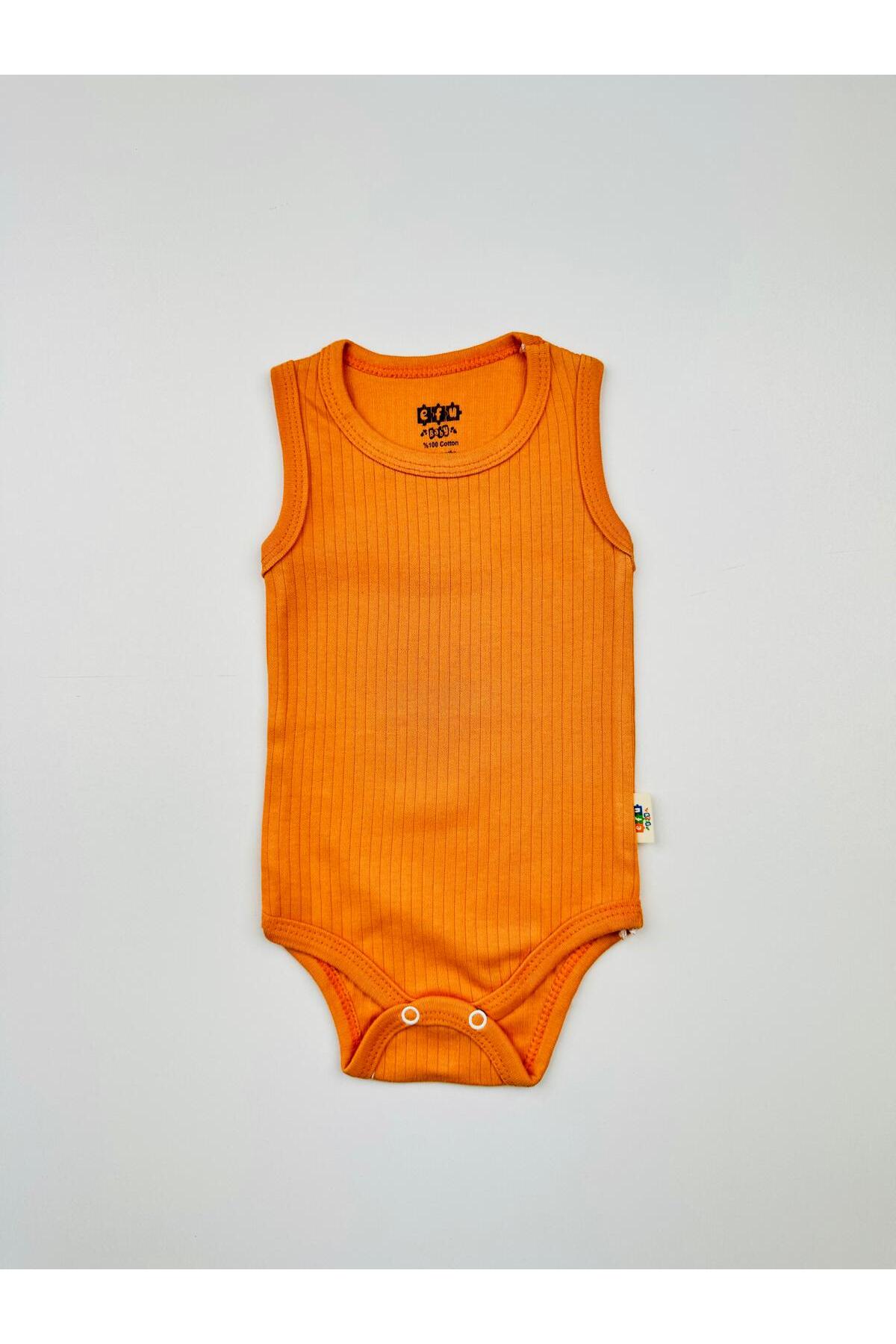 EFU BABY 3'lü Pamuklu Raporlu Askılı Bebek Atlet Body fotoğrafı 7 (önizleme)