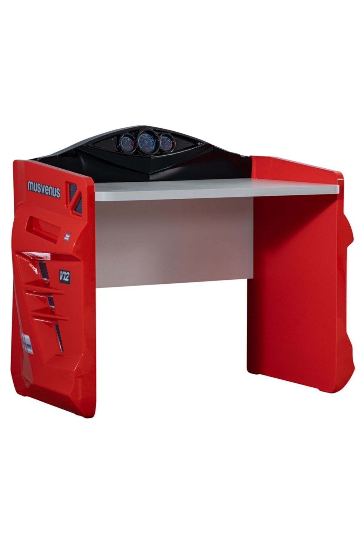 Setay Çocuk Odası - Mercedes Arabalı Yatak - Sport 3 Kapılı Dolap, Masa, Şifonyer, Kitaplık - Kırmızı fotoğrafı 6 (önizleme)