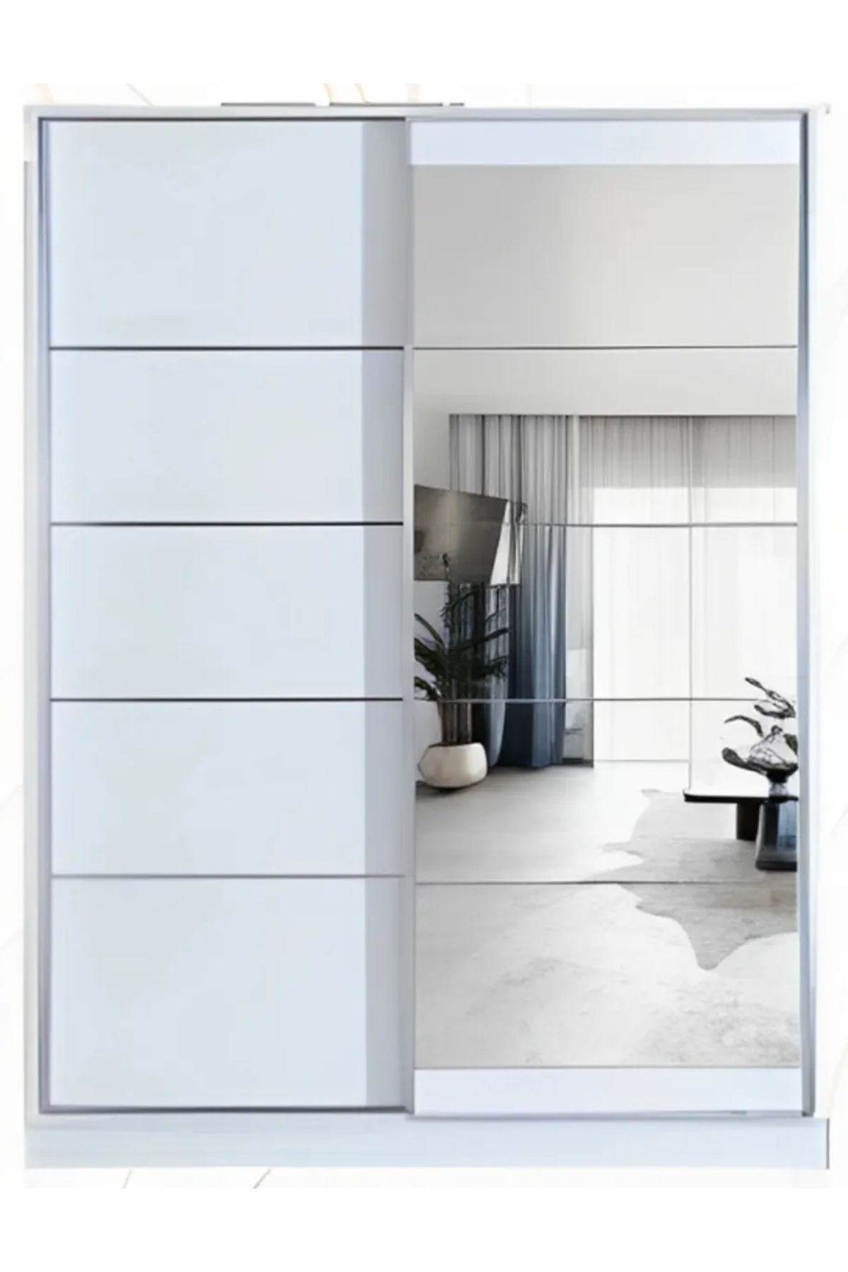 Ephesus 180 X 59 X 212 Sliding Cabinet Whitewind Shipping Assembly