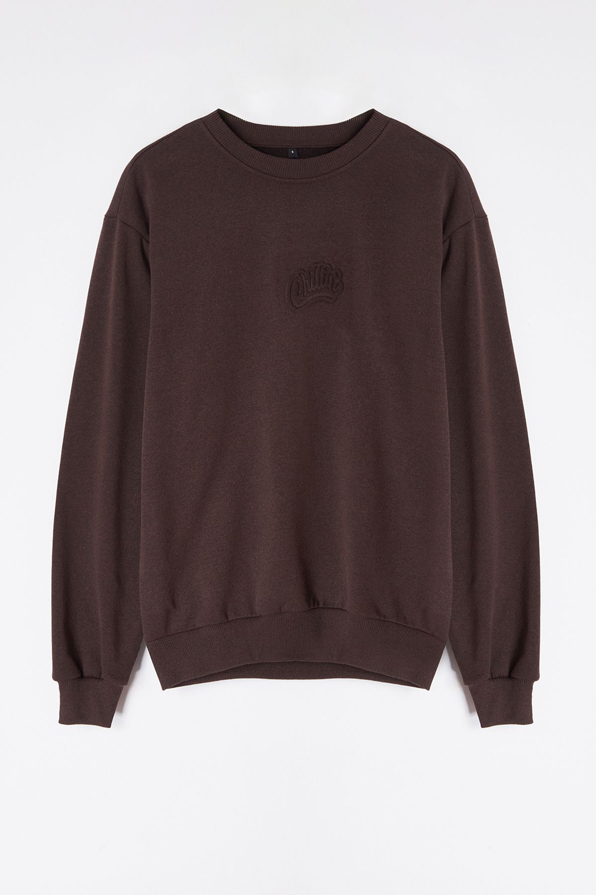 trendyol-man-mens-green-slogan-long-oversized