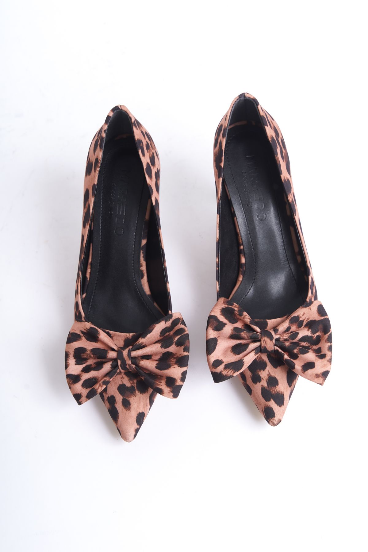 MARSEDO-Luiza Leopard Patterned Women's Stiletto - Pointed Toe and Bow Detail 6