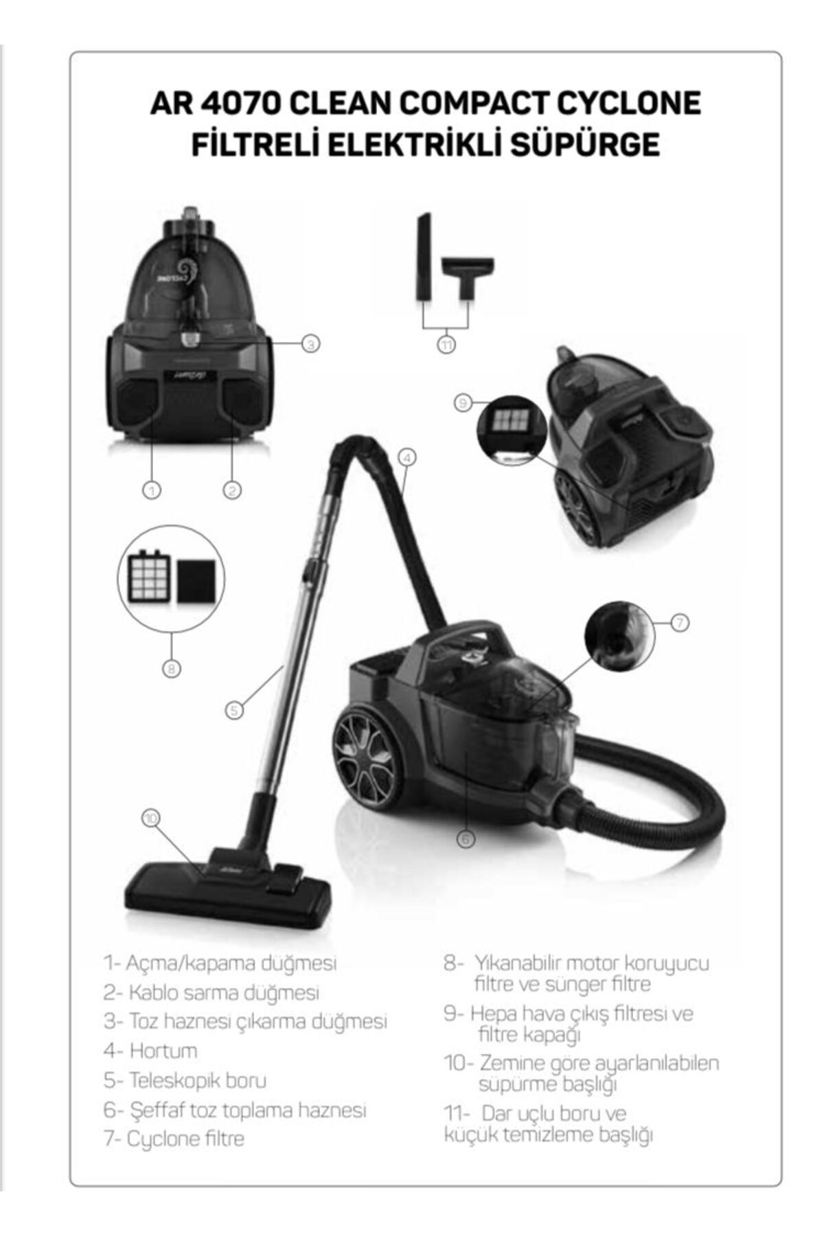 Arzum Elektrikli Süpürge Ar 4070 - Fiyatı, Yorumları