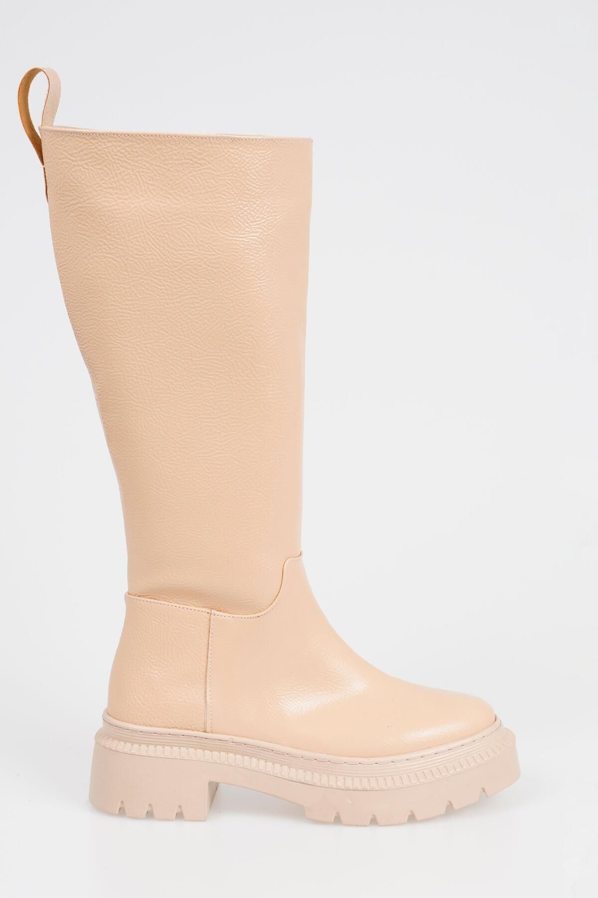 CZ London-Schnürsenkellose Damenstiefel mit dicker Zehensohle 2