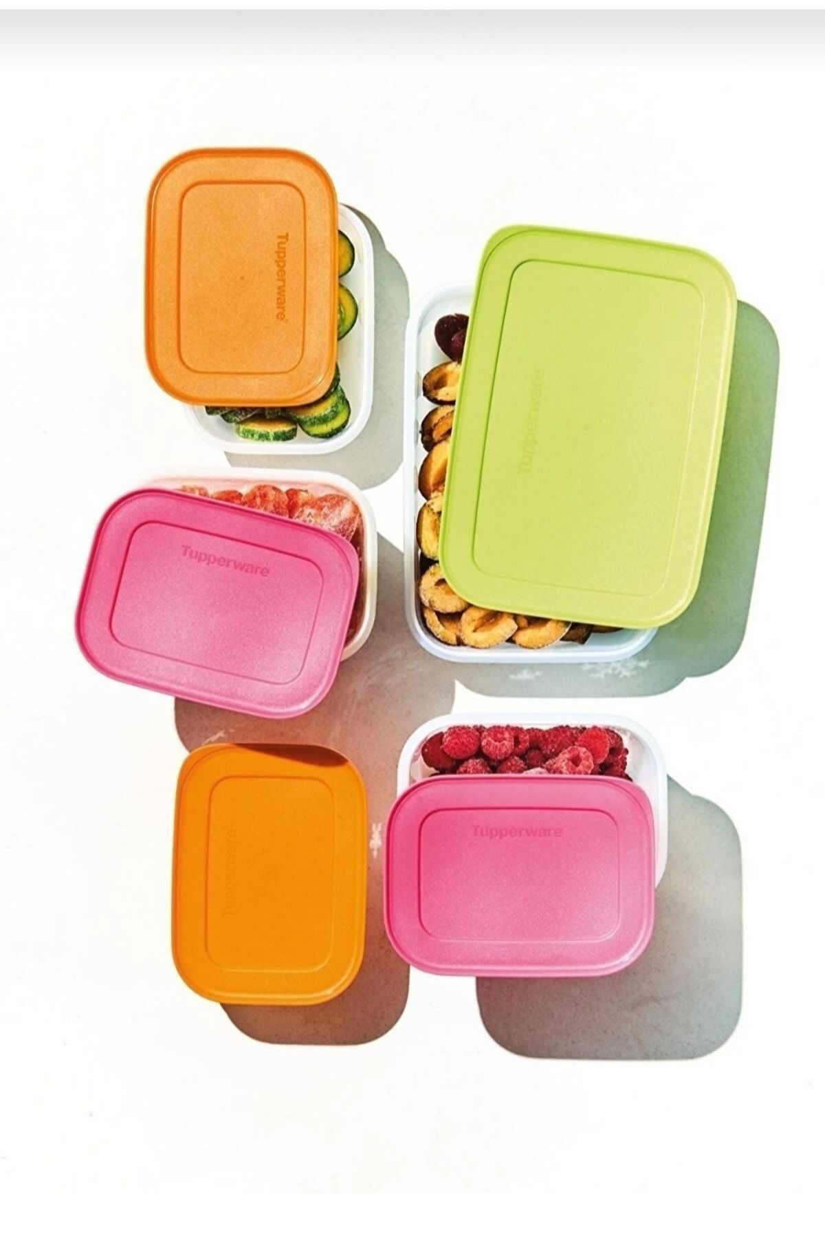 Tupperware White Alaska Container Set of 5 5 Pieces 1 - 1.99 L Plastic ...