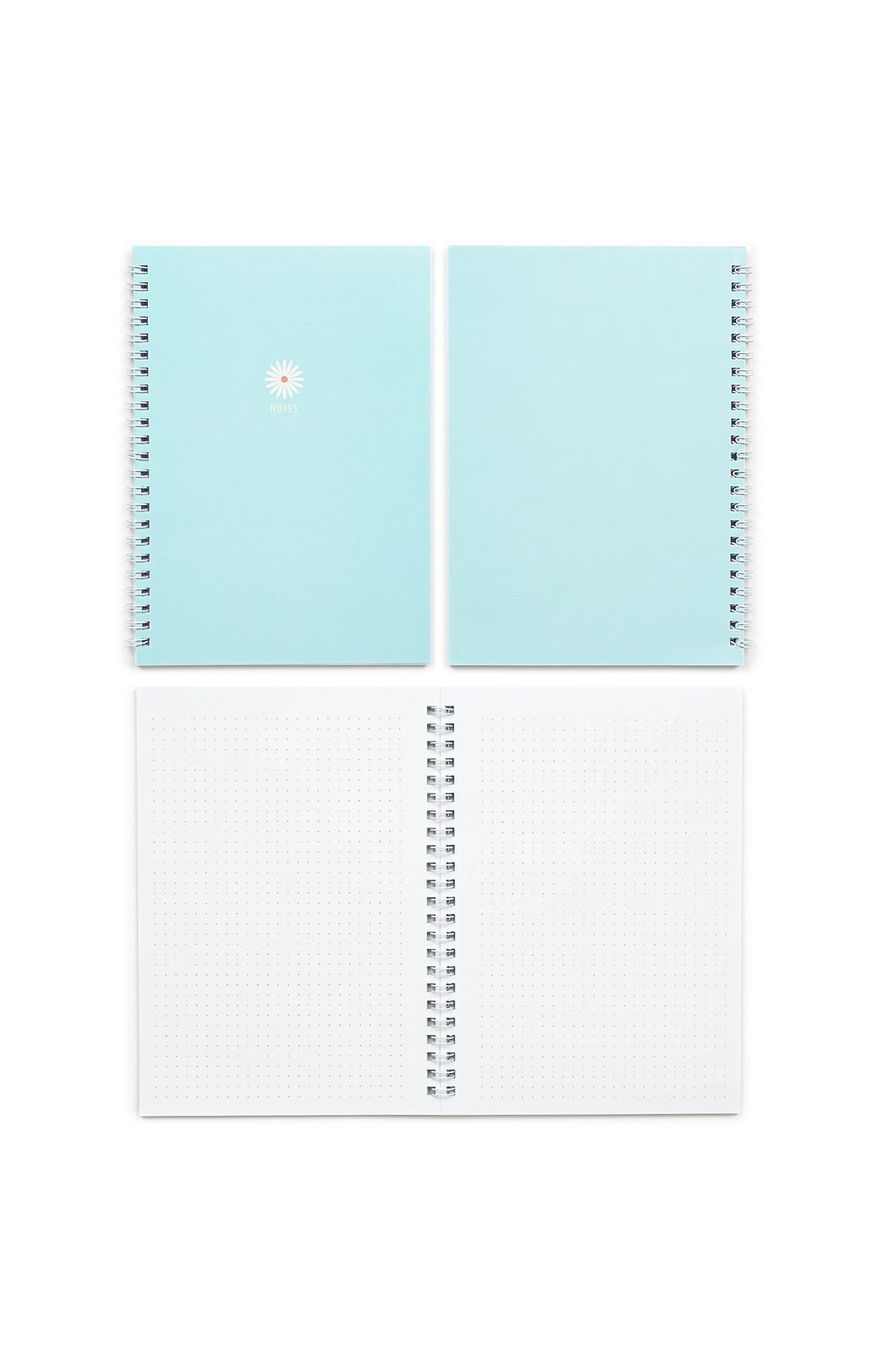 Nice Notes-A5 Dotted Set of 4 - Spiral School Notebook and Bullet Journal 4