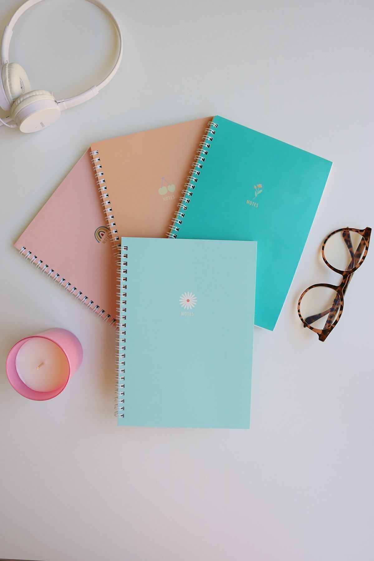 Nice Notes-A5 Dotted Set of 4 - Spiral School Notebook and Bullet Journal 2