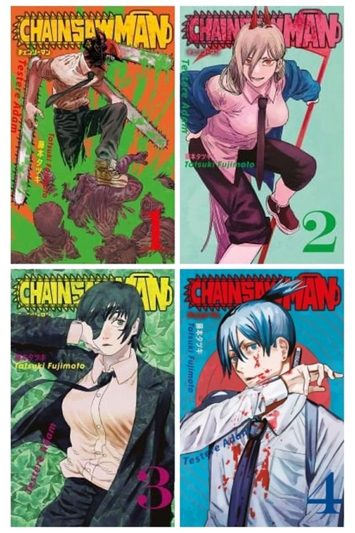 Testere Adam Gerekli Şeyler Yayıncılık Chainsaw Man-testere adam 1-2-3-4 manga seti ...