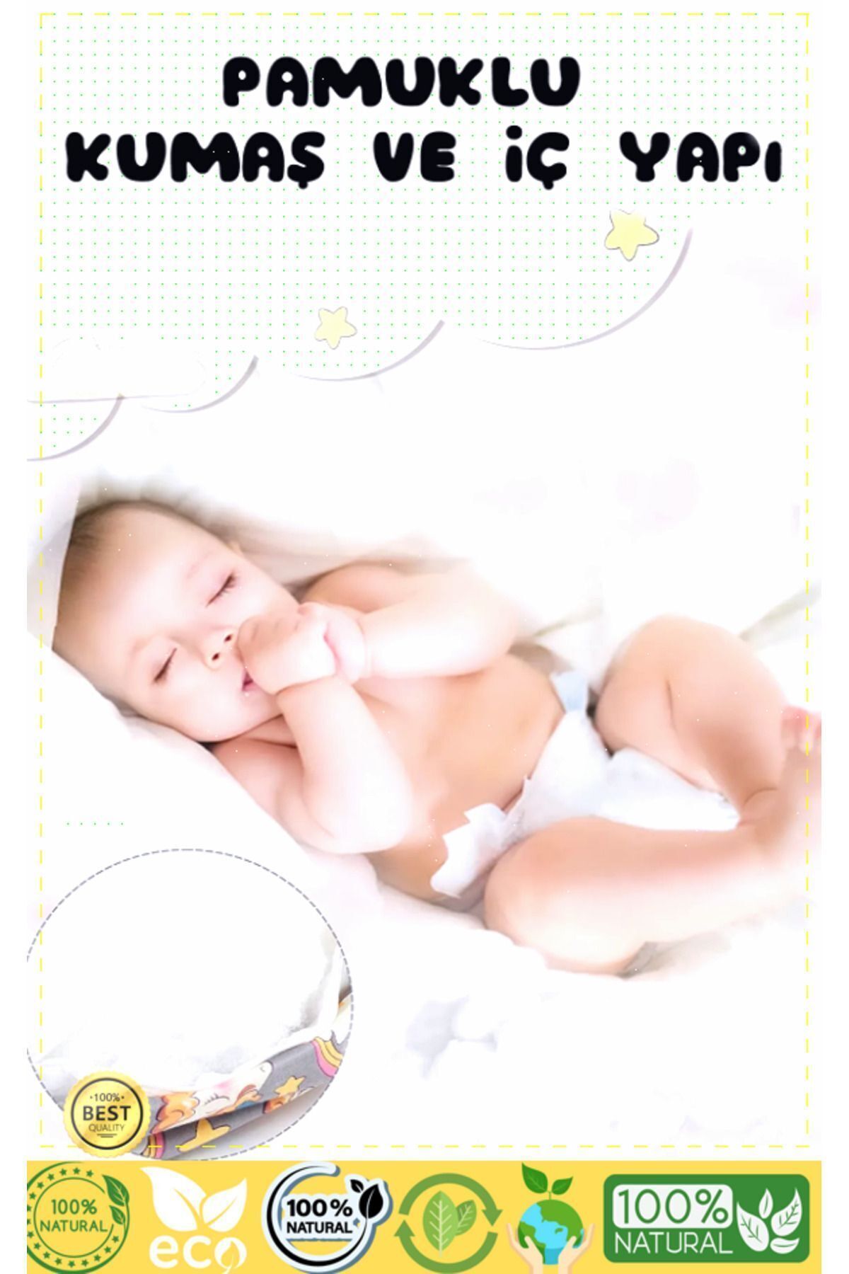 OMZ %100 Pamuklu Kumaş Bebek ve Anne İçin Sağlıklı ve Yumuşak Gri Emzirme Minderi  Yastigi fotoğrafı 4 (önizleme)