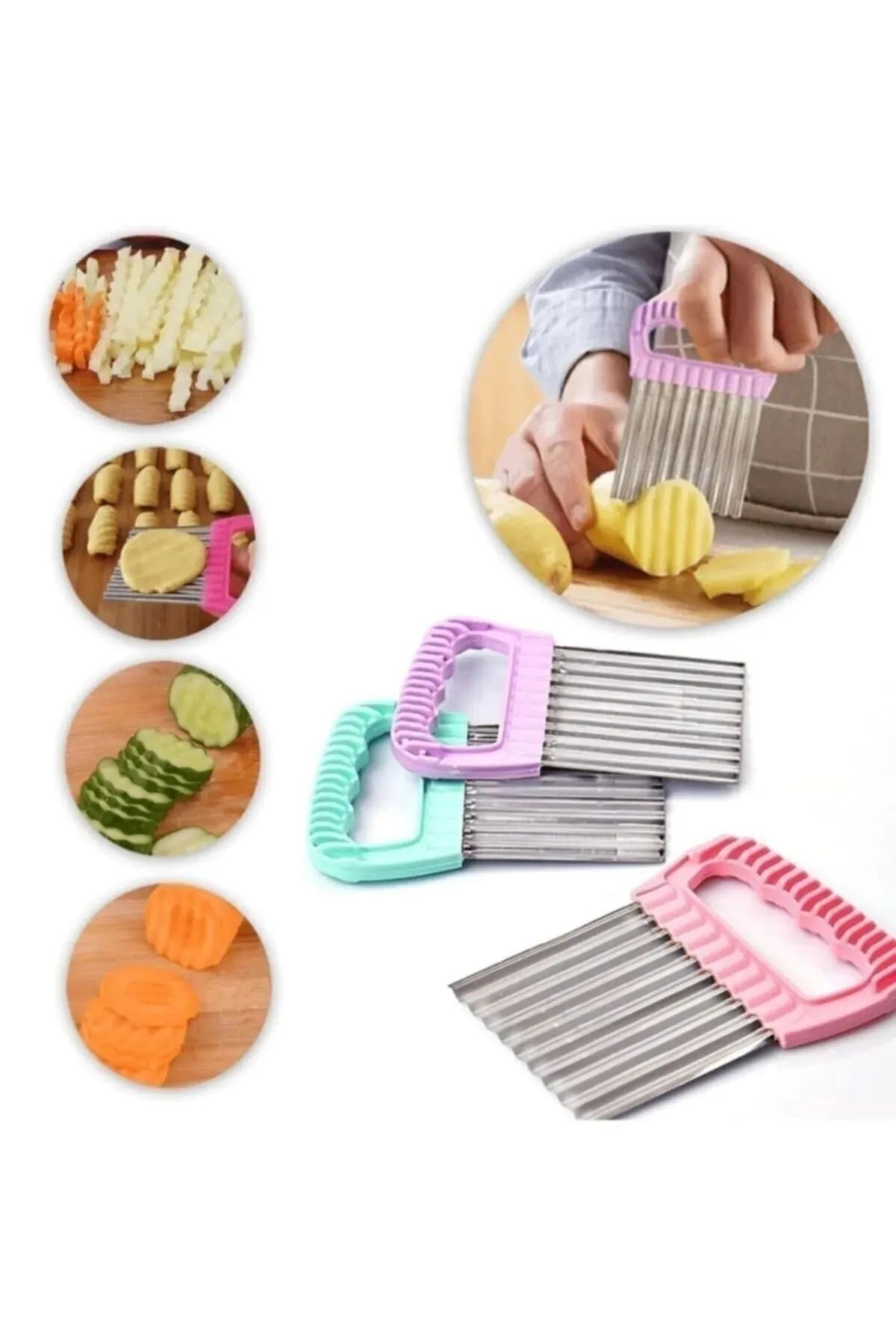 Rotanev-Potato Slicing and Chopping Apparatus - Shaped, Chips Slicer, Cutter Chopper 4