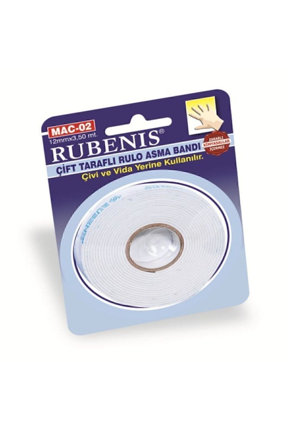 12mmx3,5mt Double Sided Roll Hanging Tape MAC-02 - Quick Adhesive