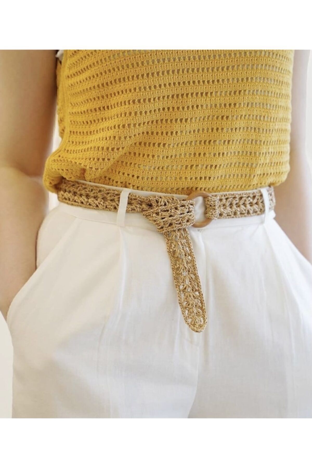 کمربند مردانه خاکی juliabag | 16 اورجینال - تصویر 2