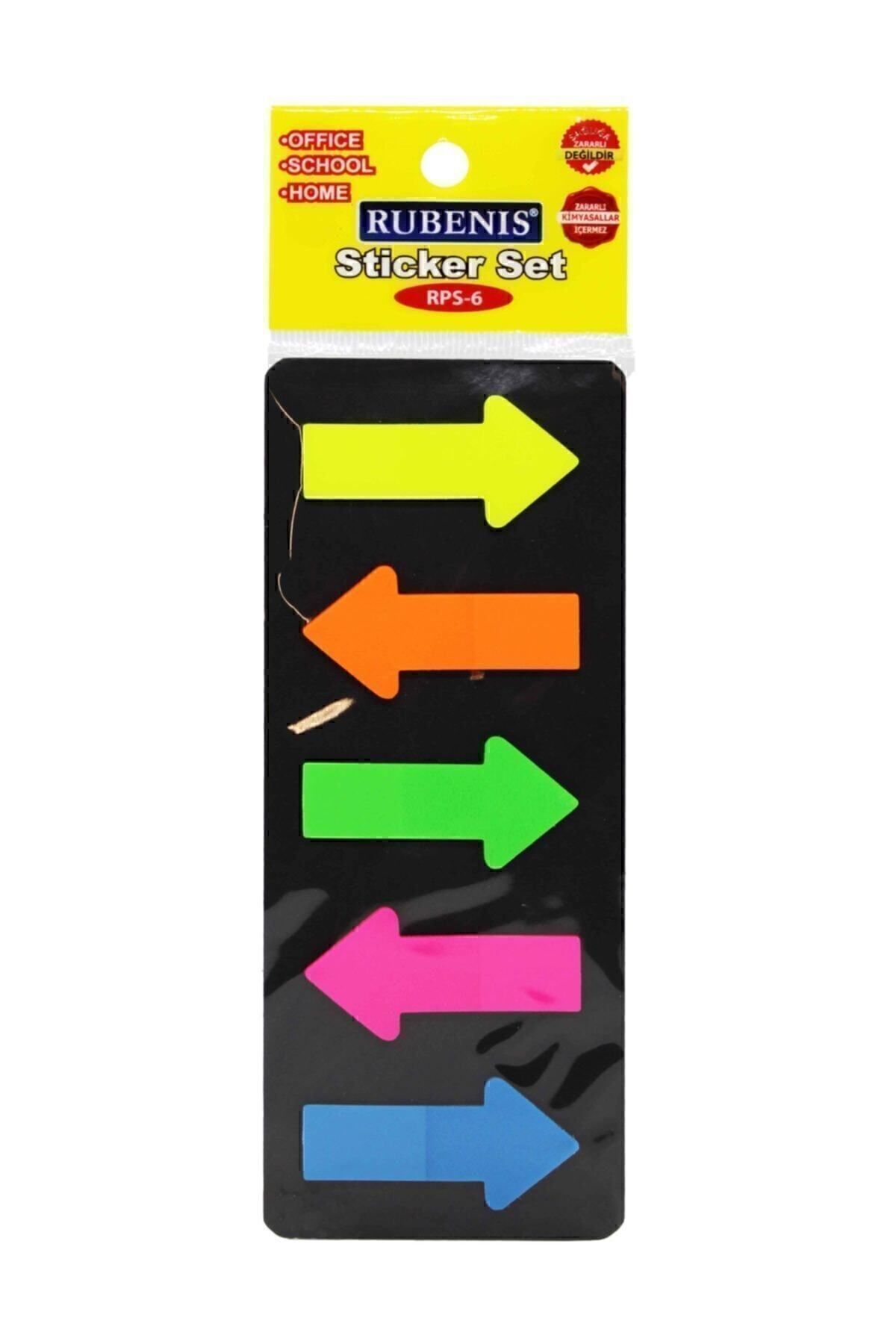 Rubenis-Set of 5 Mixed Color Post-it Notes 1