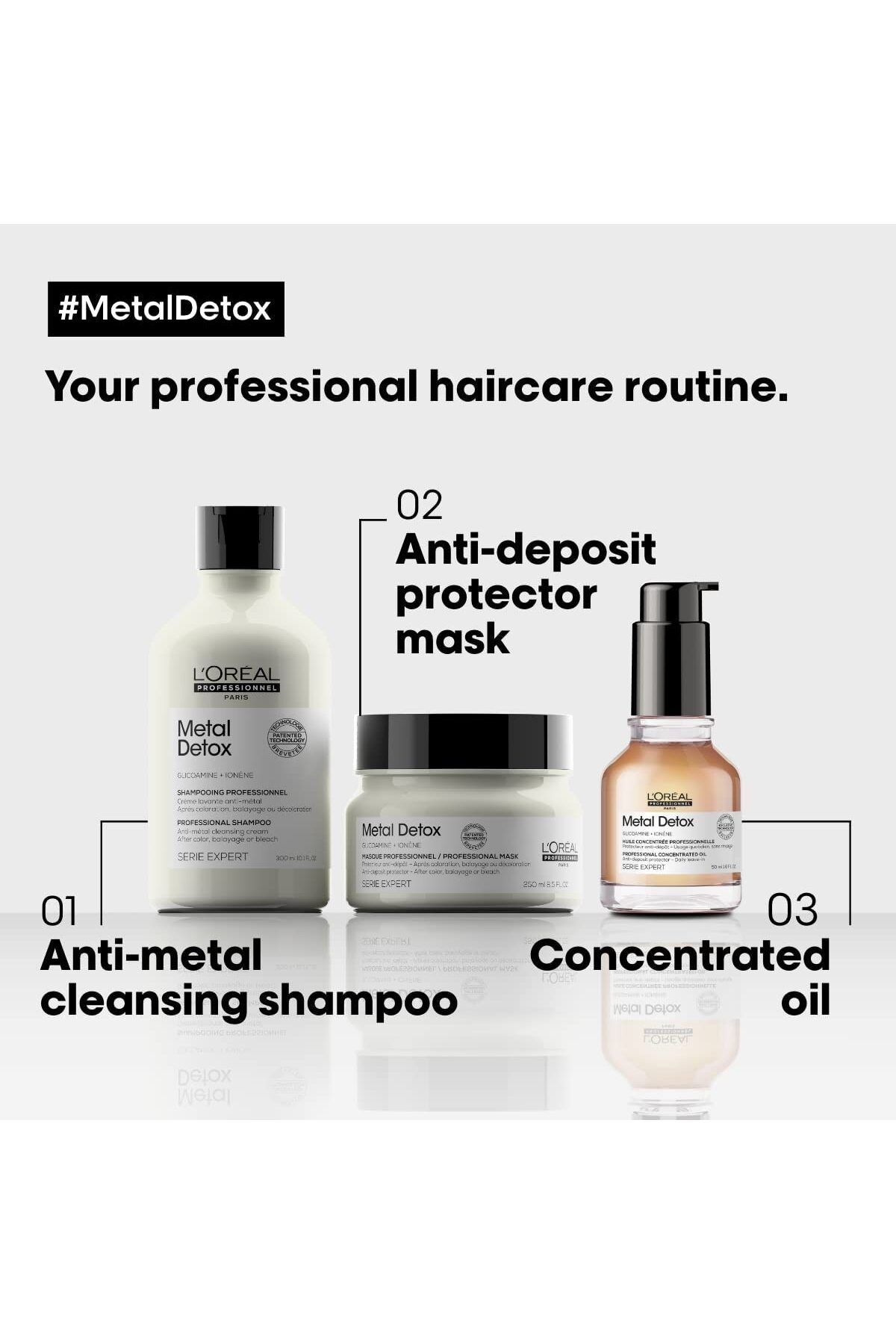 Detox فلزات حرفه ای Loreal - پک سه گانه مغذی و تقویت کننده کامل برای انواع موهای آسیب دیده L'oreal Professionnel