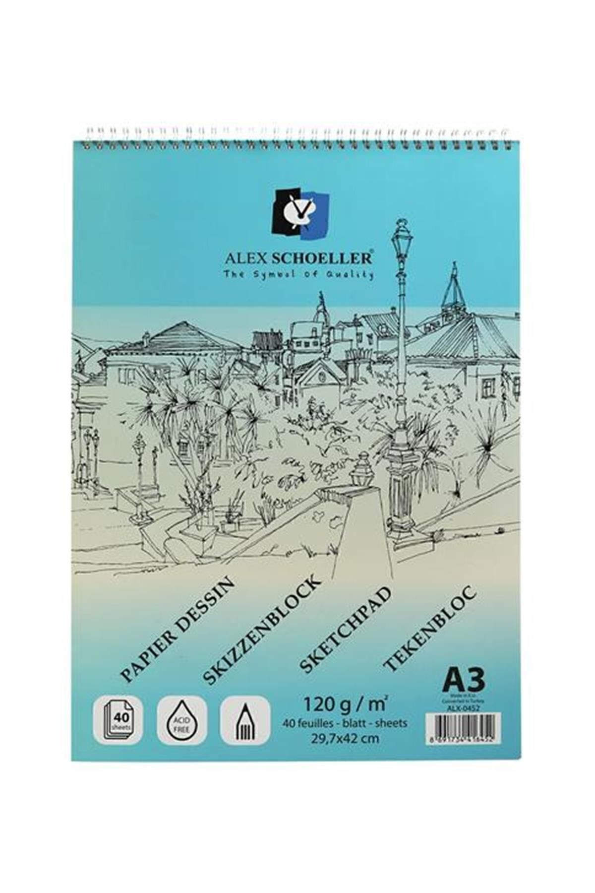 Alex-Schoeller A3 120 gr 40th Sketch Sipiralli Block 1