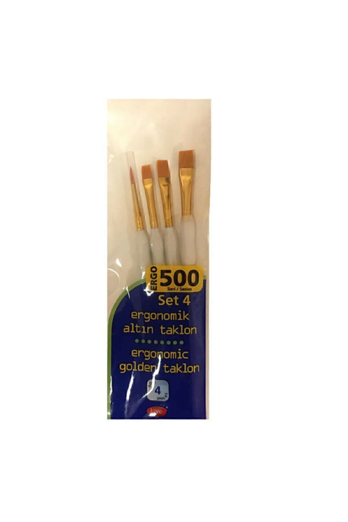 500 Serisi Ergonomik Altın 4'lü Fırça Seti - Set 4