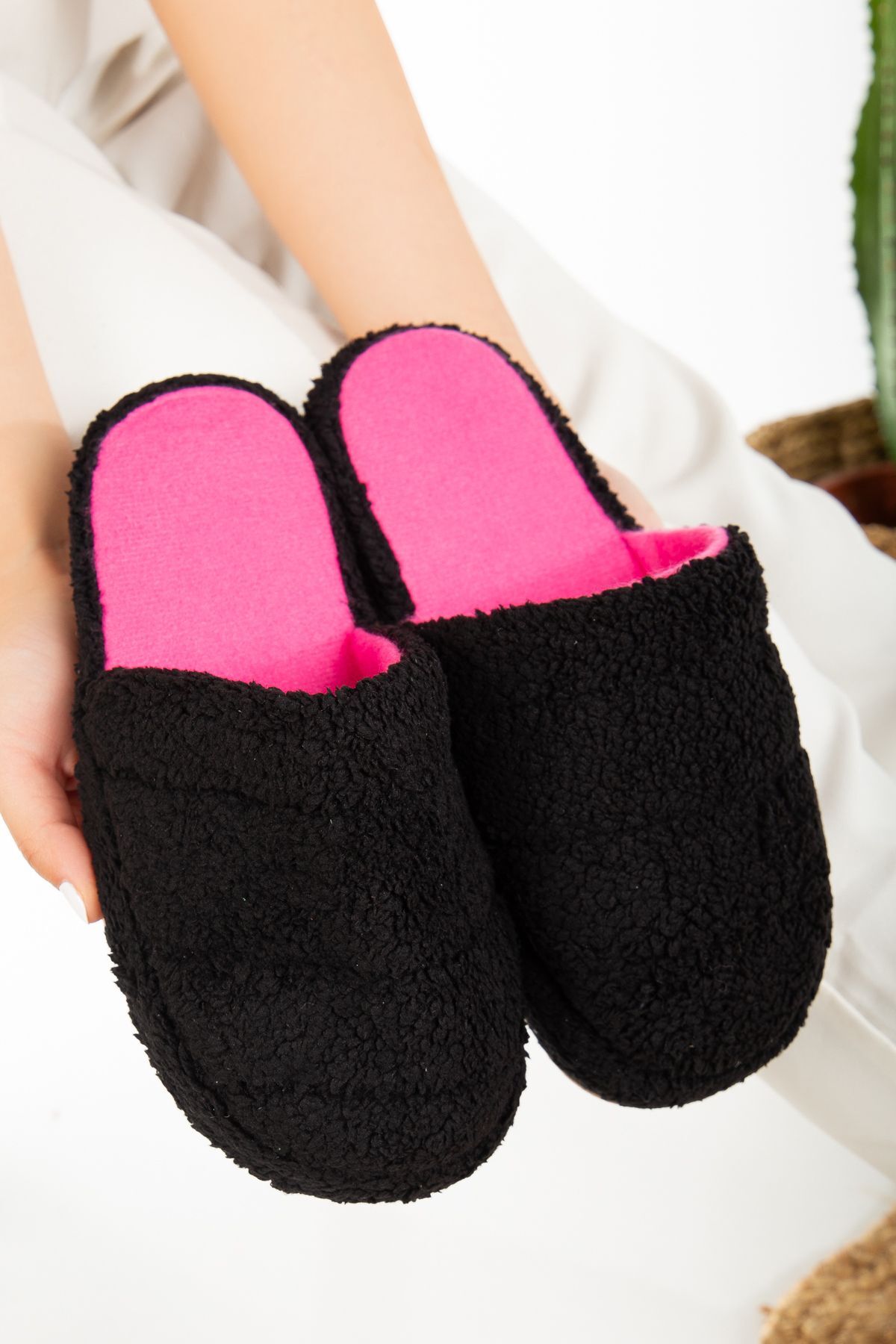 Lamb Fabric Wool Silent Sole Women's Slippers Indoor House Slippers