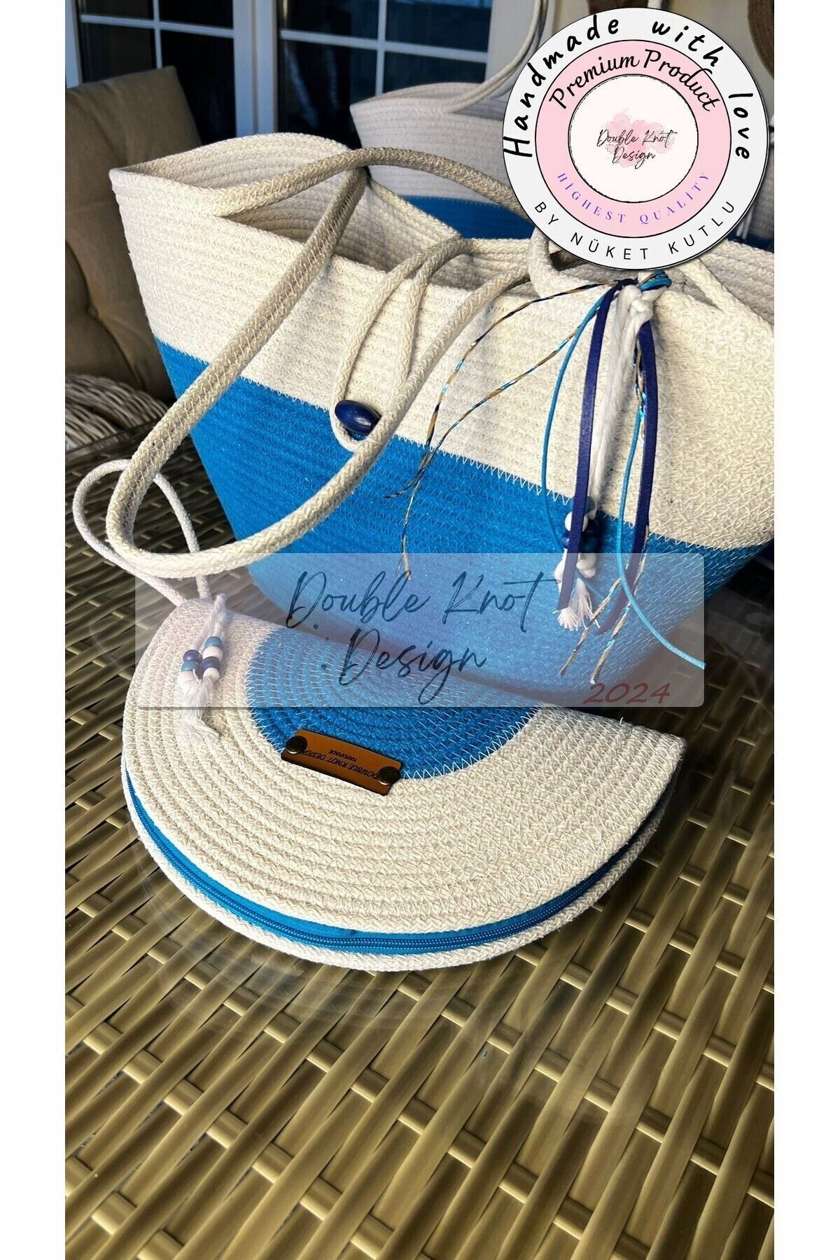 2-Piece Set Beach Bag , Handbag Clutch, Totebag, Women's Bag, Summer, Gift, Mother's Day