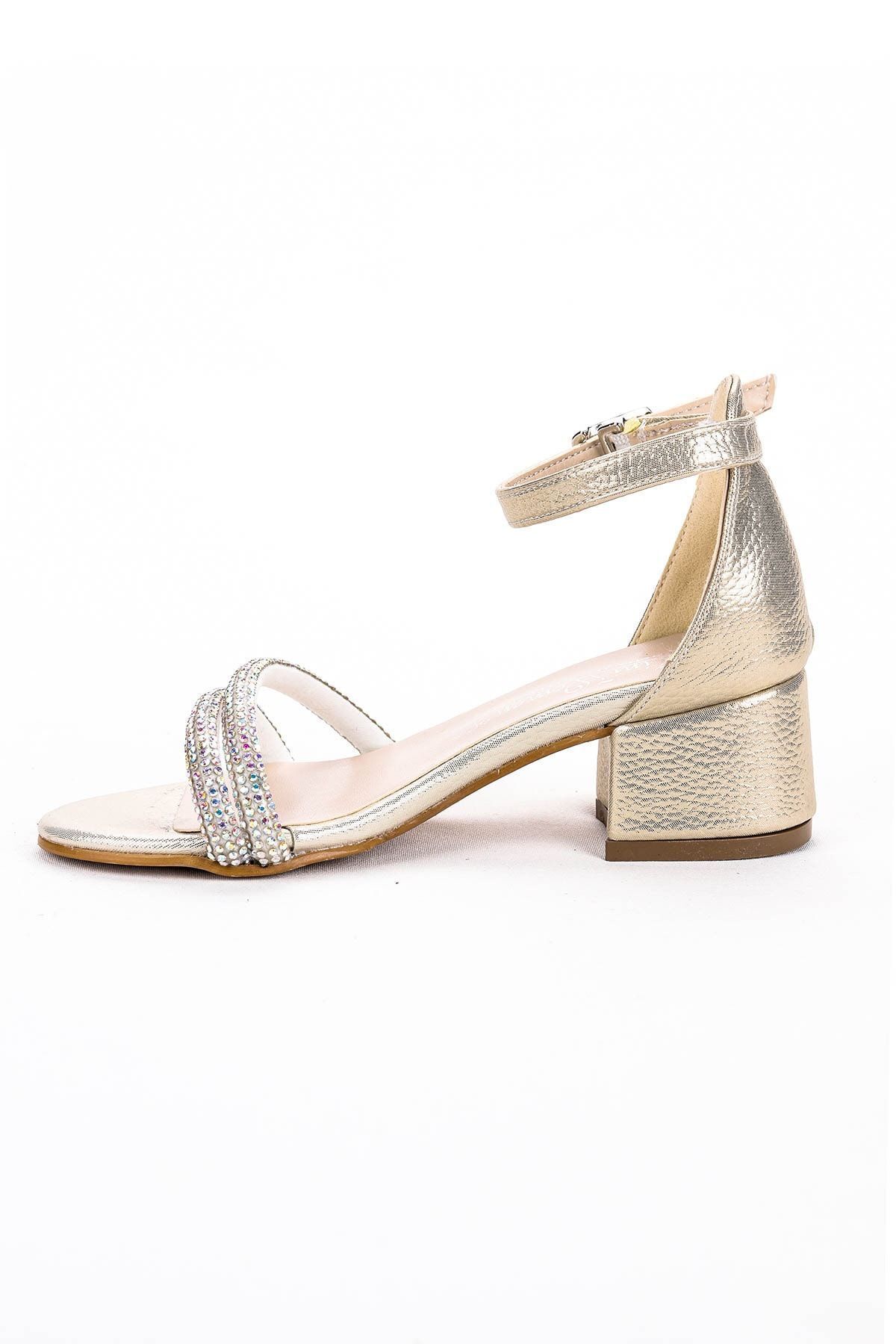 Kiko Kids-791 Vakko Stone Mädchen-Sandalen mit 3 cm Absatz 5