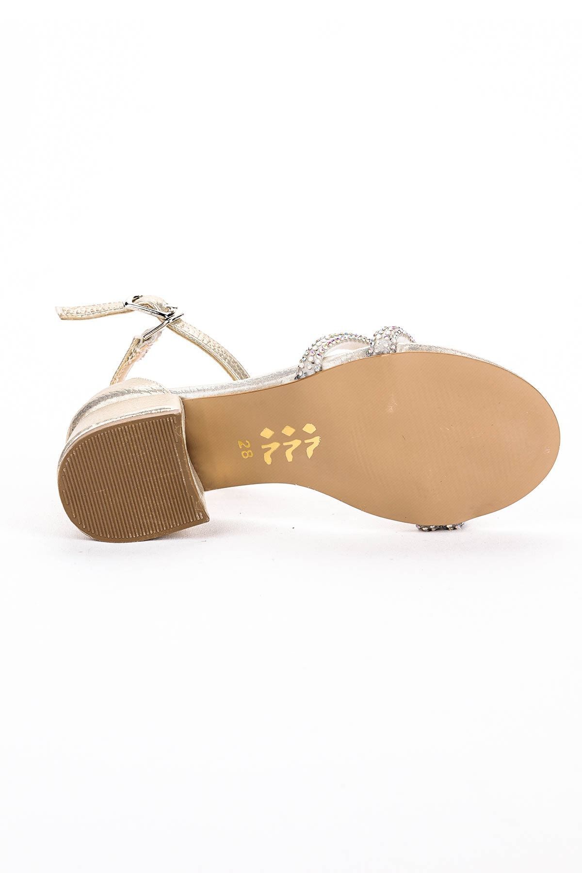 Kiko Kids-791 Vakko Stone Mädchen-Sandalen mit 3 cm Absatz 6