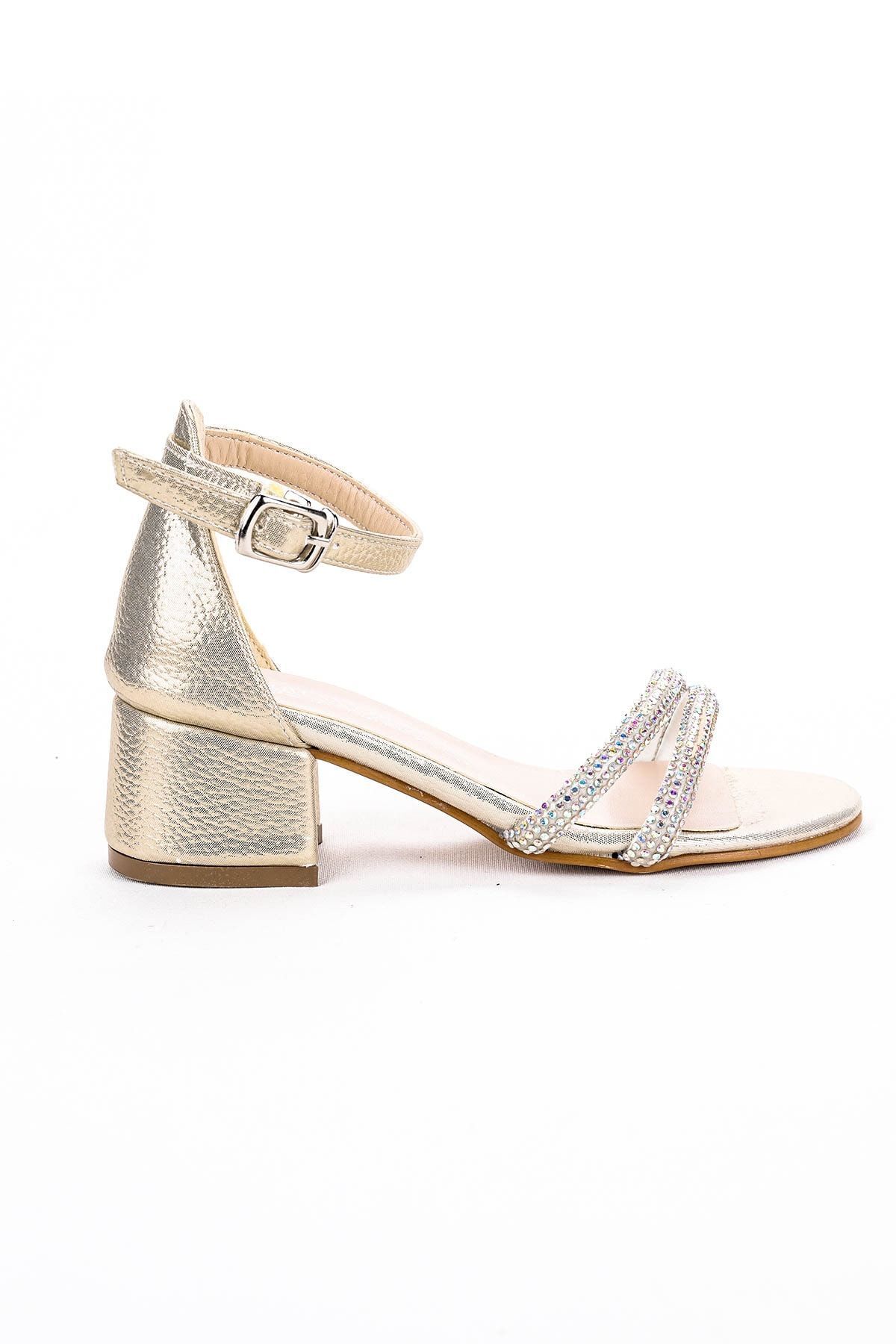 Kiko Kids-791 Vakko Stone Mädchen-Sandalen mit 3 cm Absatz 4