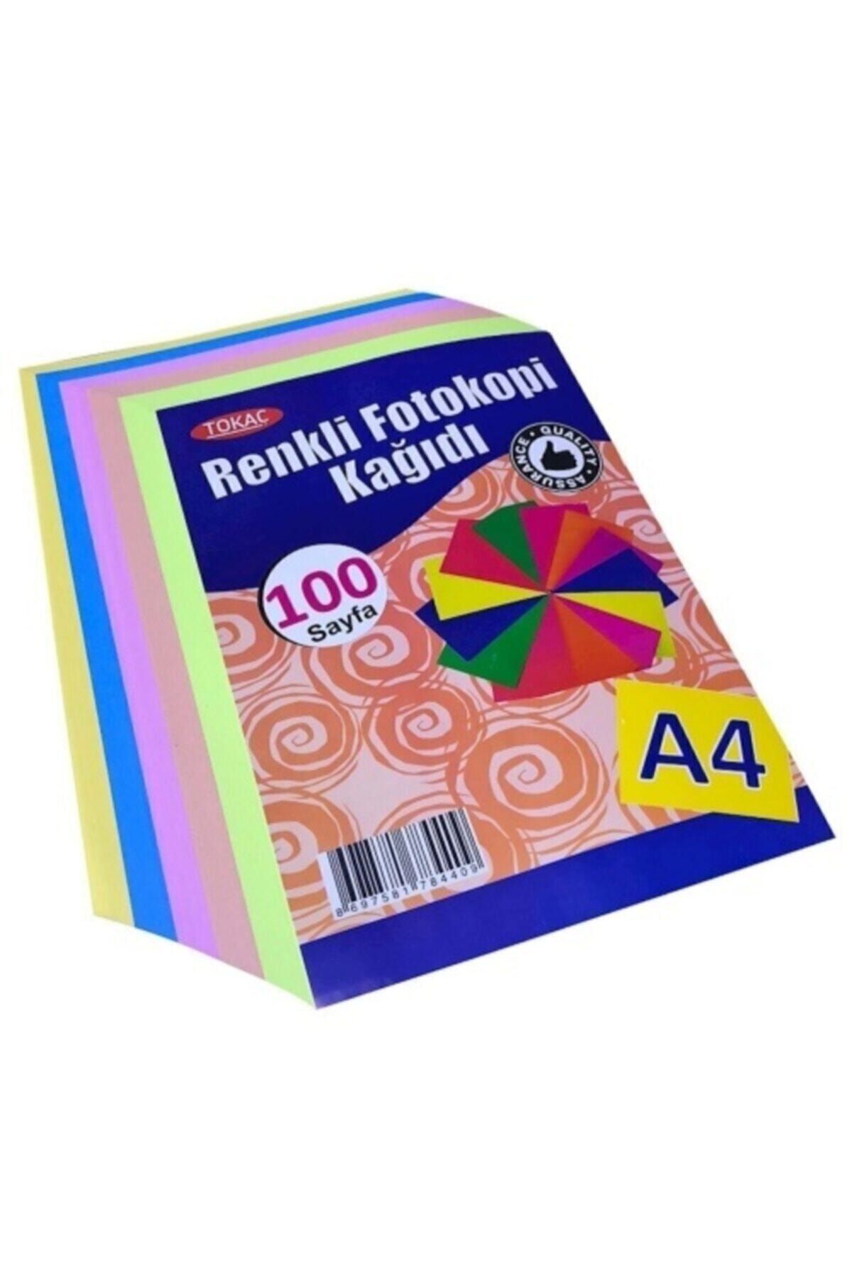 Tokaç Renkli A4 Fotokopi Kağıdı 100 Yaprak 5 Renk