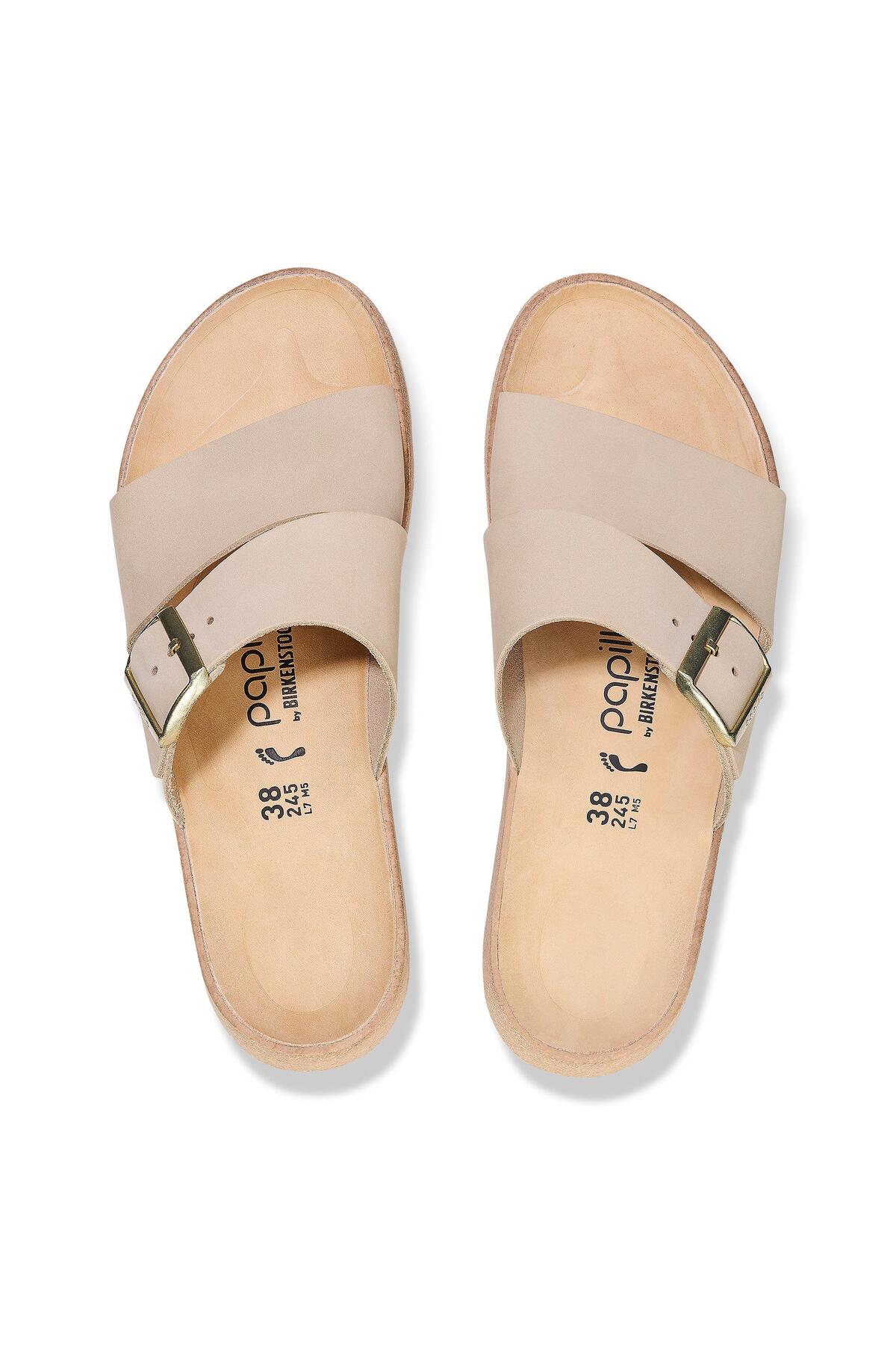 دمپایی بیرکن استاک زنانه  بژ  راسته      لباس خانگی | Birkenstock 1026974 - تصویر 8