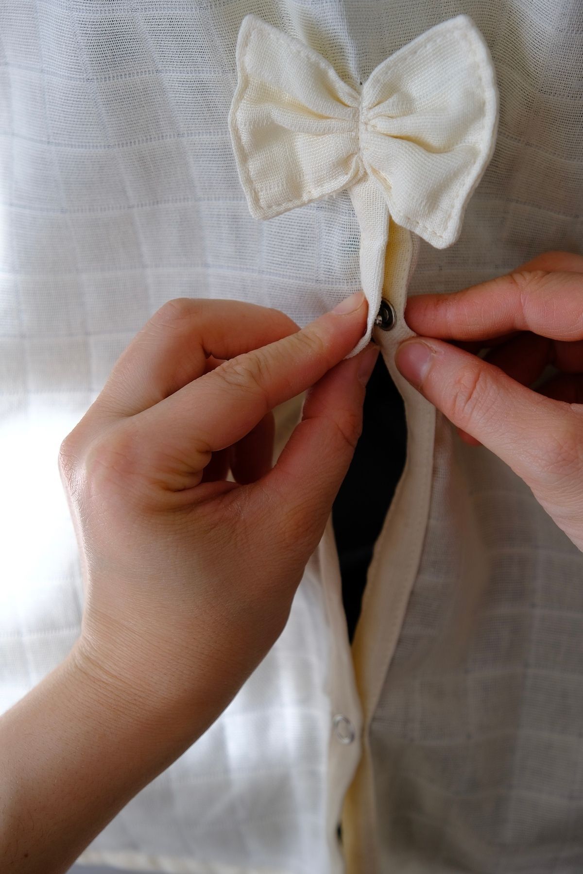 runbaby Run Baby Müslin Kumaş çıt Çıtlı Puset Örtüsü (EKRU) 75x100cm fotoğrafı 4 (önizleme)