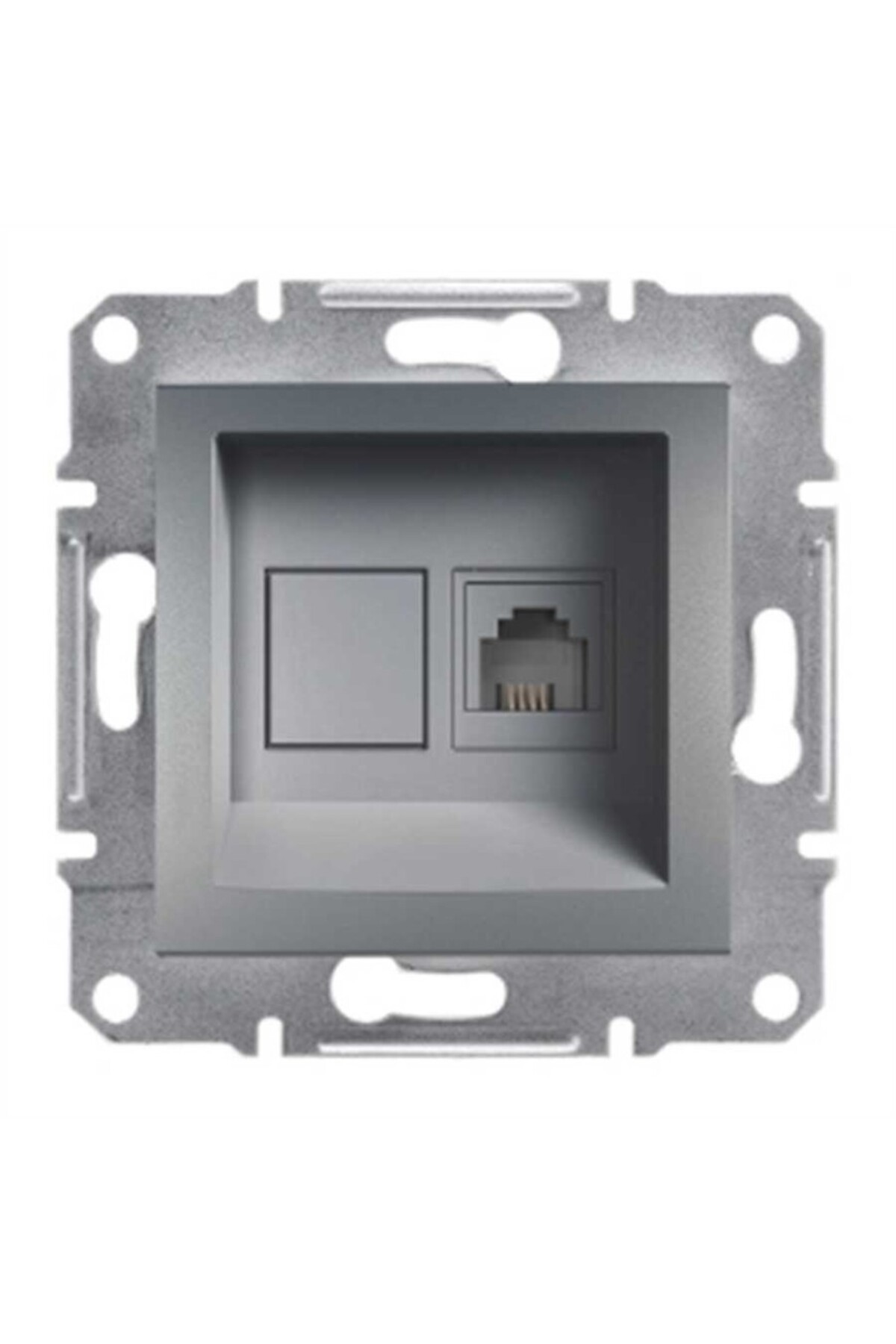 Schneider Electric Schneider Eph4100162 Asfora 1*rj11- Çelik Telefon Prizi (çerçevesiz)