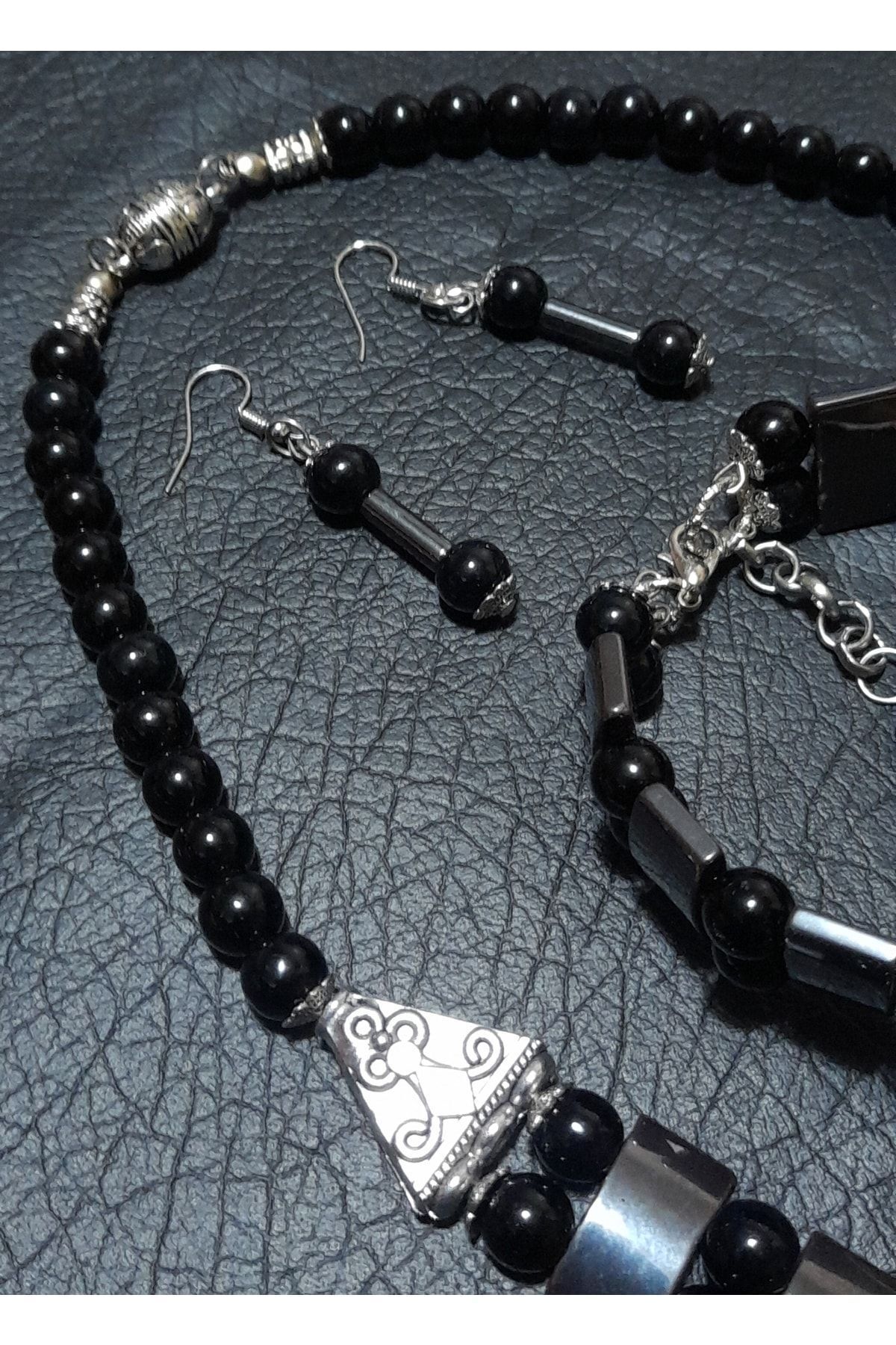 Asteria Elite-Onyx Hematite Power, Courage and Balance Jewelry Set 6