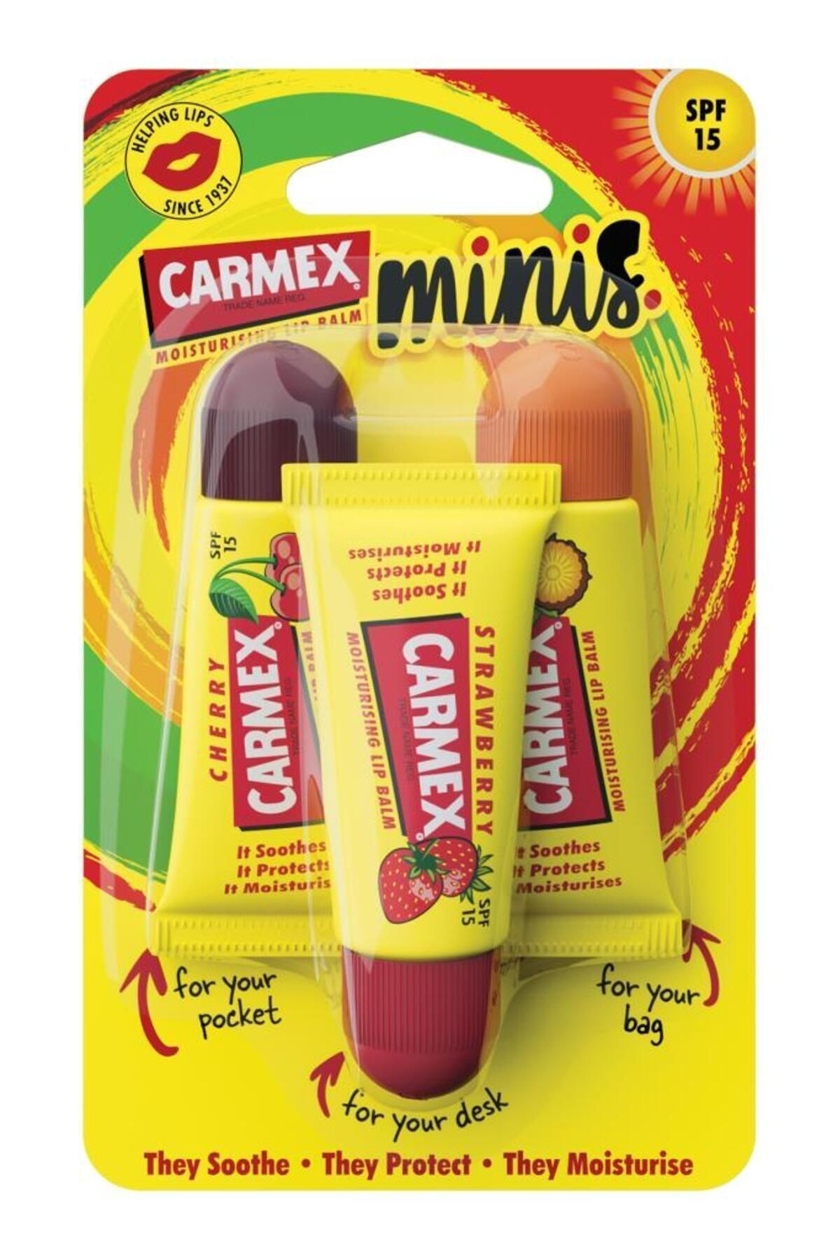 【国内正規総代理店アイテム】 تایی 3 مجموعه Carmex بالم شیکولات - 15G SPF15 با مینی لب 小物