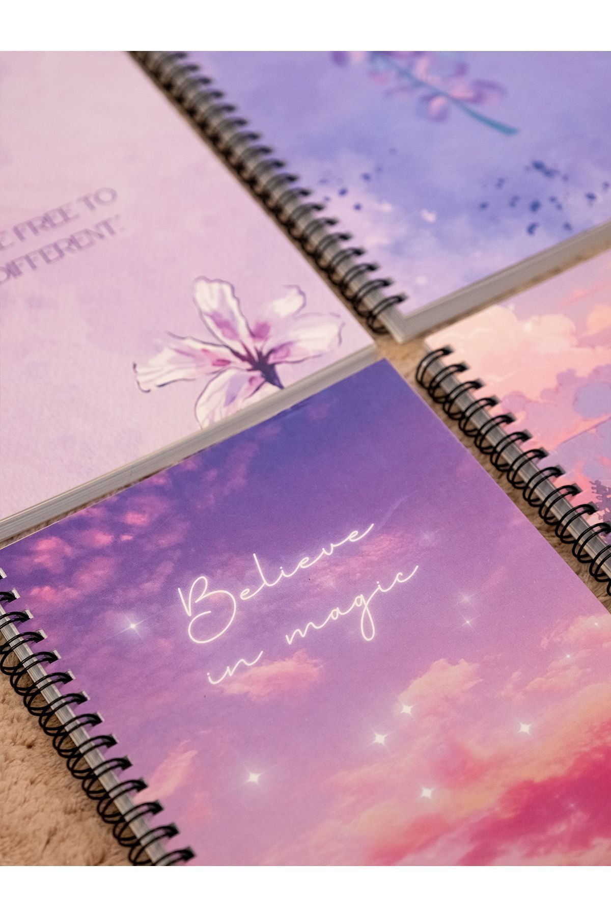 Fobinote-Spiral School Notebook 80 sheets Set of 4 (magicset) - A5 Size Lined 2