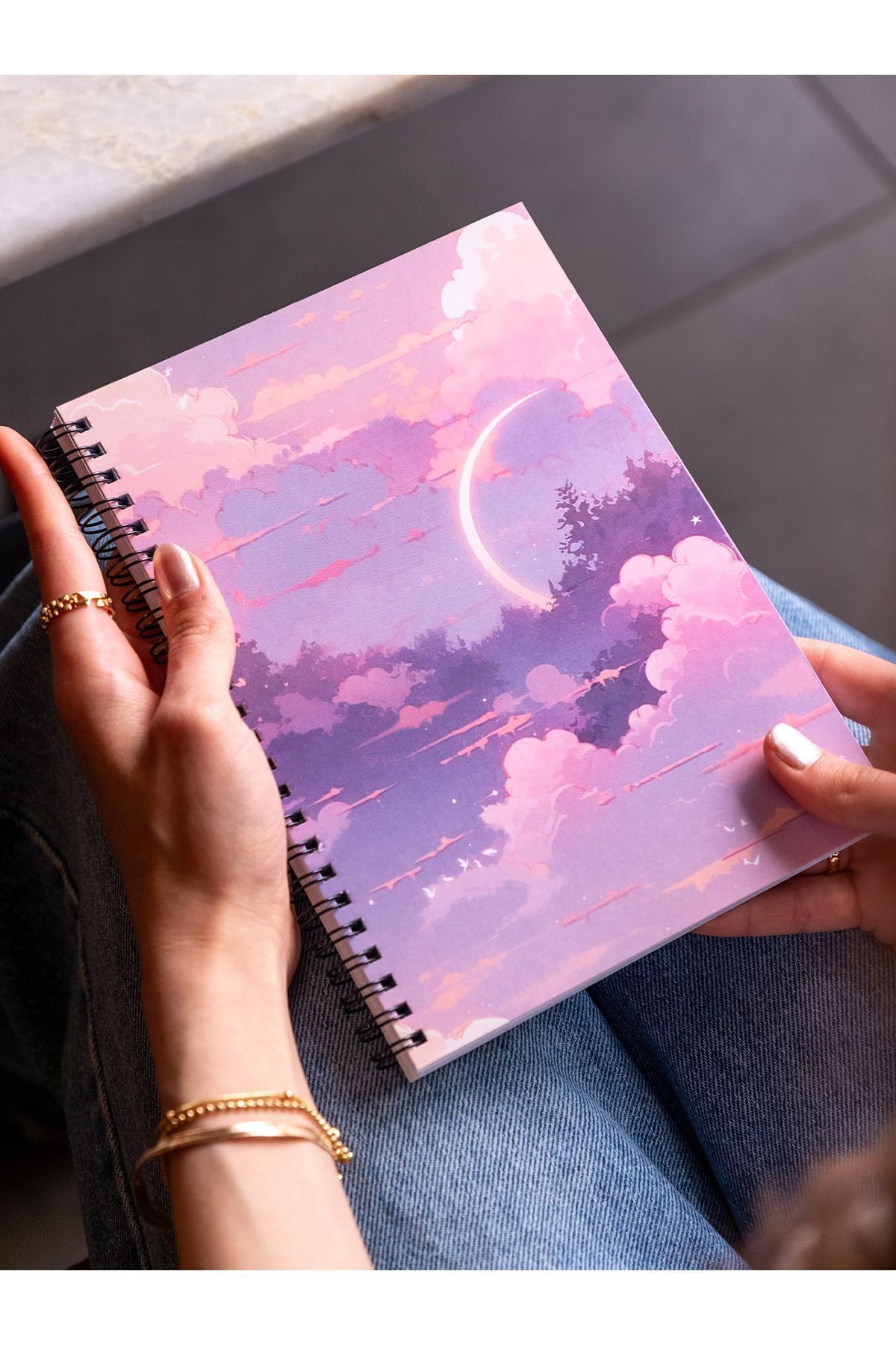 Fobinote-Spiral School Notebook 80 sheets Set of 4 (magicset) - A5 Size Lined 4